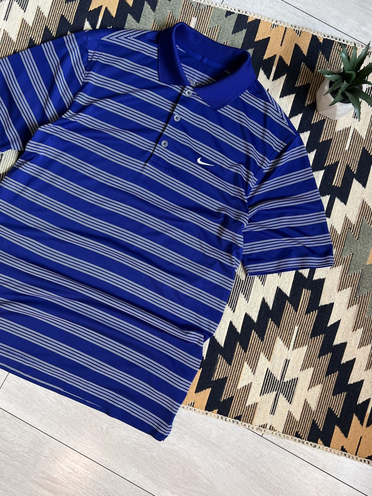 Nike Vintage Nike Golf Striped Polo T-shirt Size US M / EU 48-50 / 2 - 3 Thumbnail