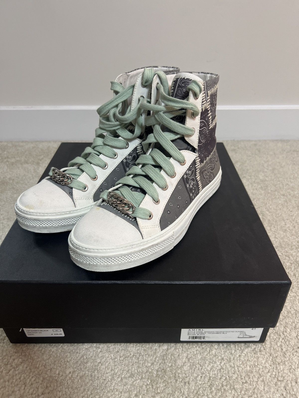 Amiri Bandana Reconstructed Sneakers in Multicolor Size US 8 / EU 41 - 1 Thumbnail