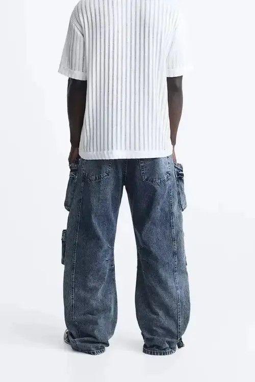 Japanese Brand × Jean Pants Versatile Zipper Pocket Decorated Loose Jeans Size US 32 / EU 48 - 3 Thumbnail