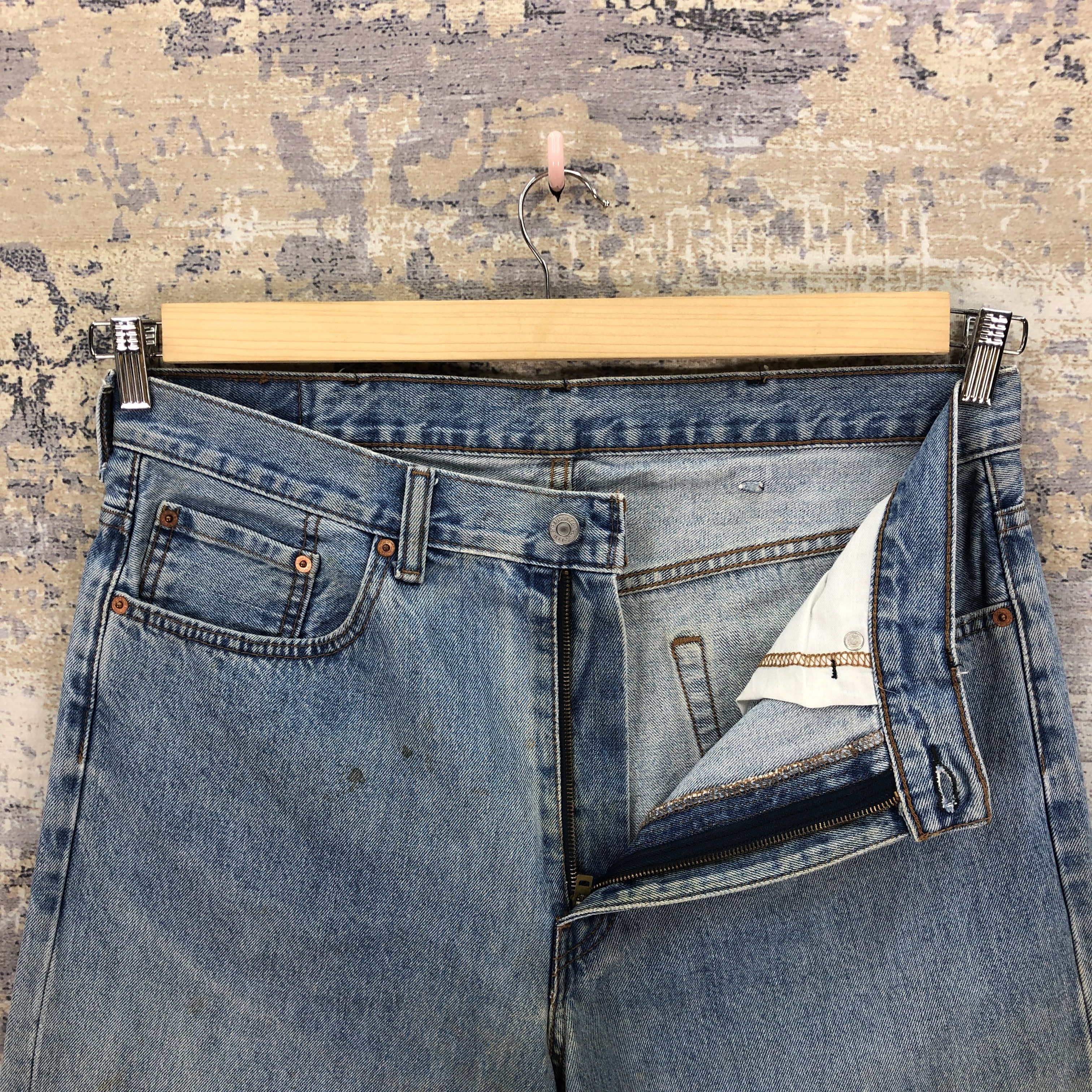 Levi's × Vintage Vintage Levis 550 Light Wash Denim Dirty Levi's Faded Jeans Size US 36 / EU 52 - 6 Thumbnail