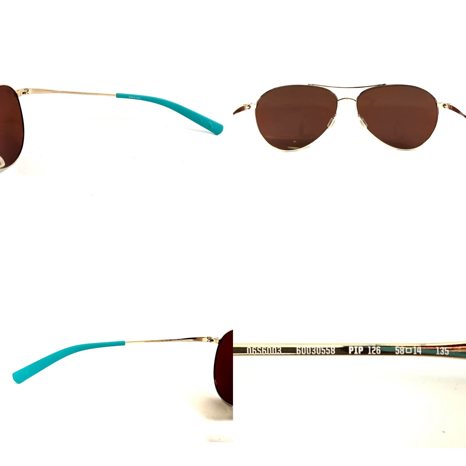 Costa Del Mar Vintage Aviator Sunglasses Men Gold Green Mirror