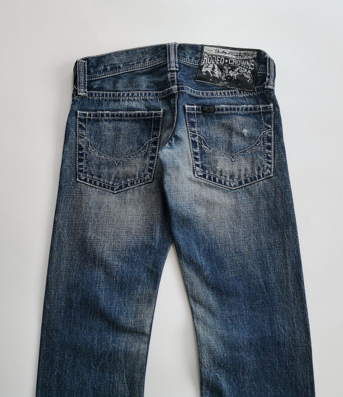 Japanese Brand Bootcut Rodeo Crowns Japan Distressed Jeans Size US 29 - 4 Thumbnail