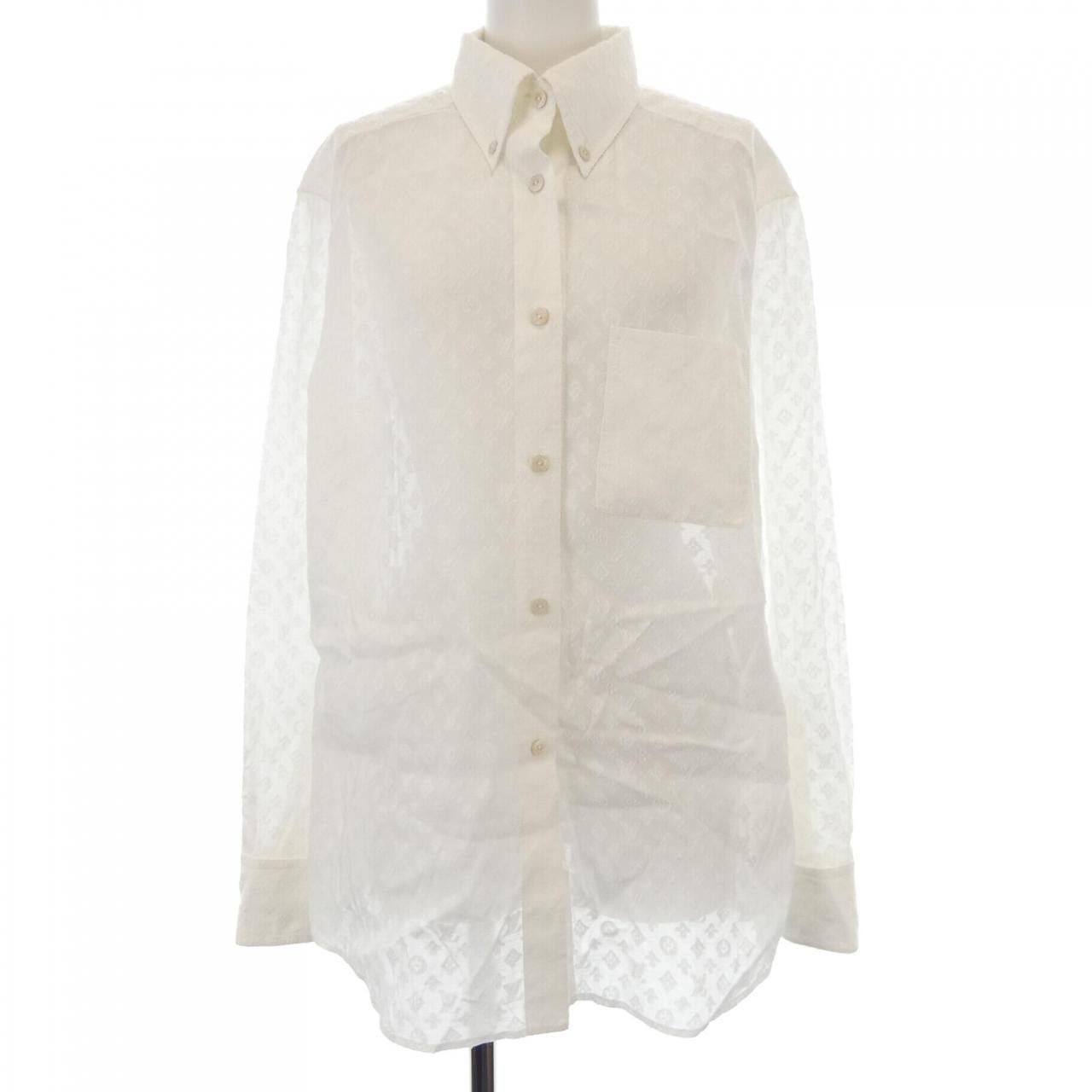 Louis Vuitton Louis Vuitton Louis Vuitton Monogram Fil Coupe Shirt Textile Dress Shirt FPBL06UM7 DUTY FREE for USA Size ONE SIZE - 1 Thumbnail