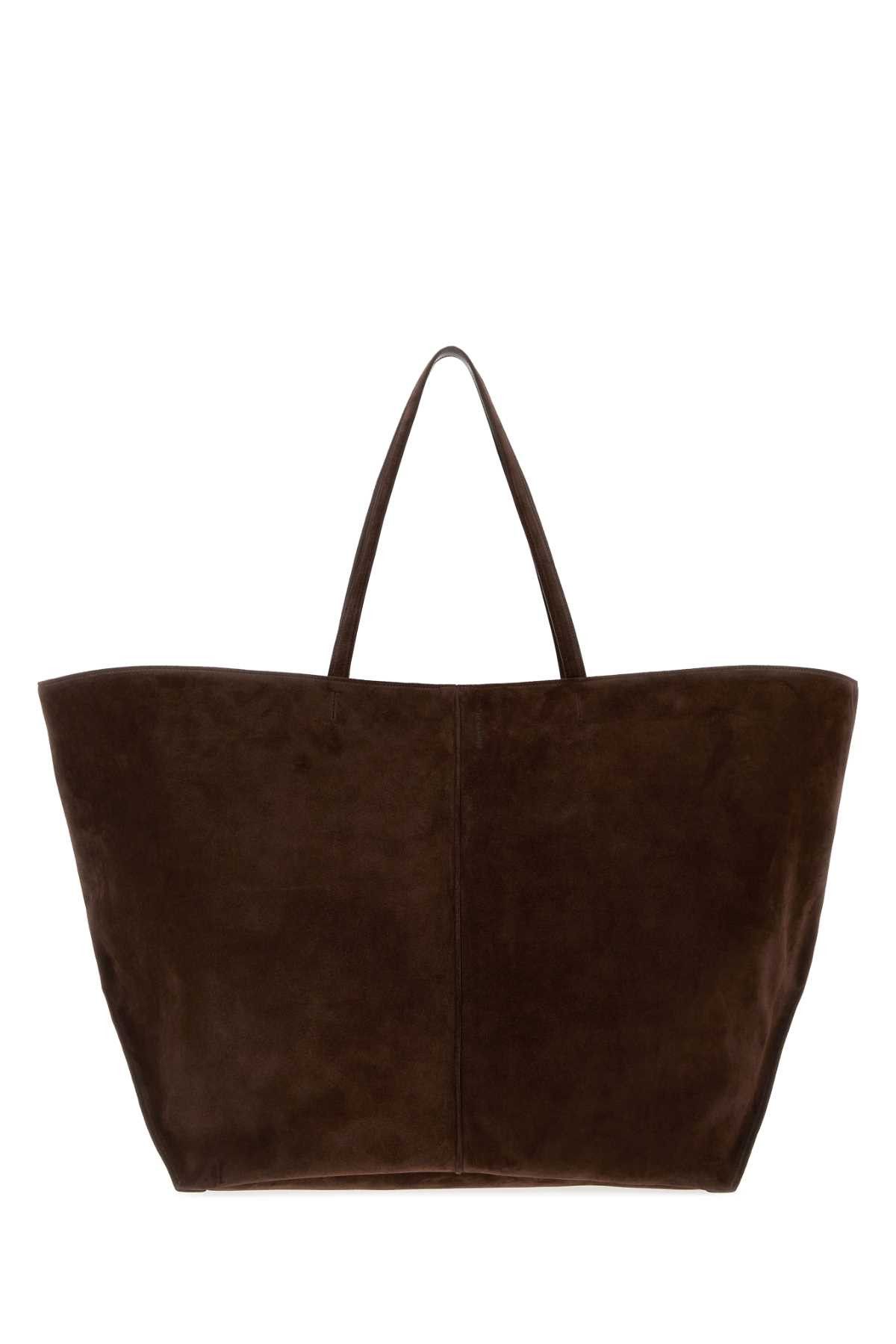 Brown Suede Linea 1XL Shopping Bag, Women's