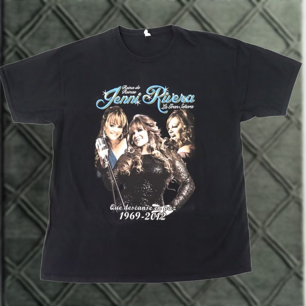 AAA Jenni Rivera Descanse En Paz RIP T-Shirt XL Men Black 1969-2012 Size US XL / EU 56 / 4 - 1 Thumbnail