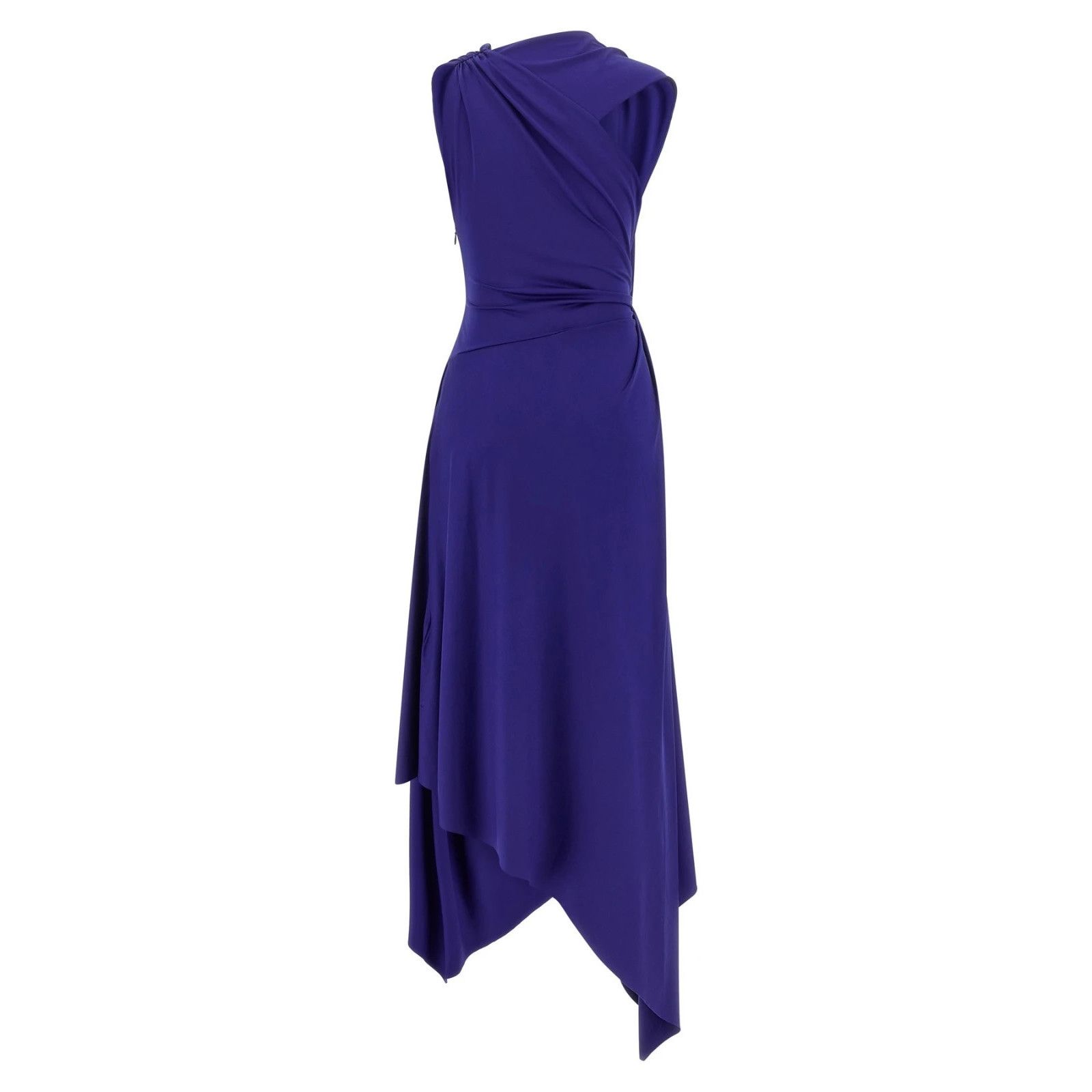 zendaya blue dress Gathered Waist Midi Dress - Palace Blue main image 1