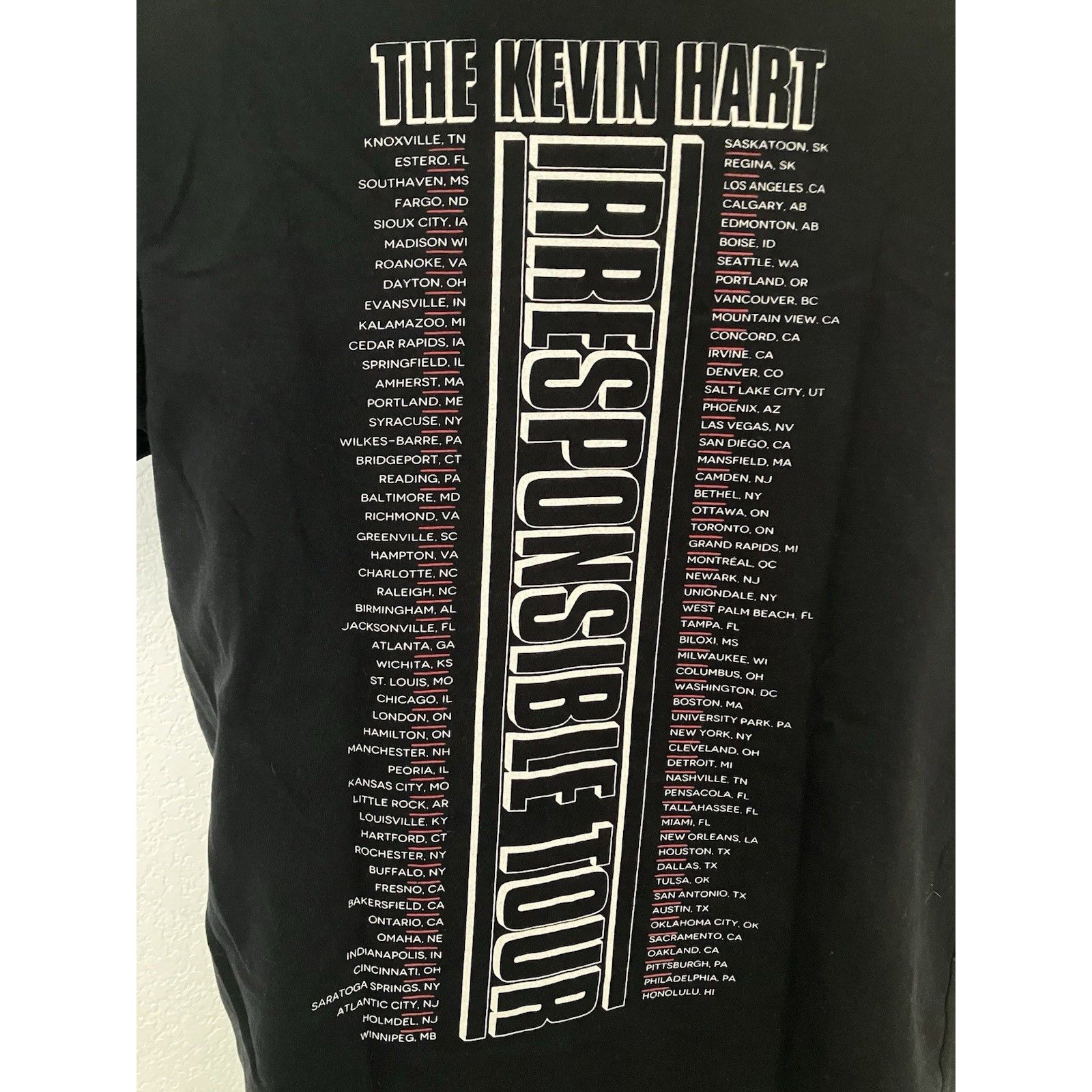Other Kevin Hart Irresponsible Comedy Tour 2019 Tee Black T-Shirt Size US S / EU 44-46 / 1 - 4 Thumbnail