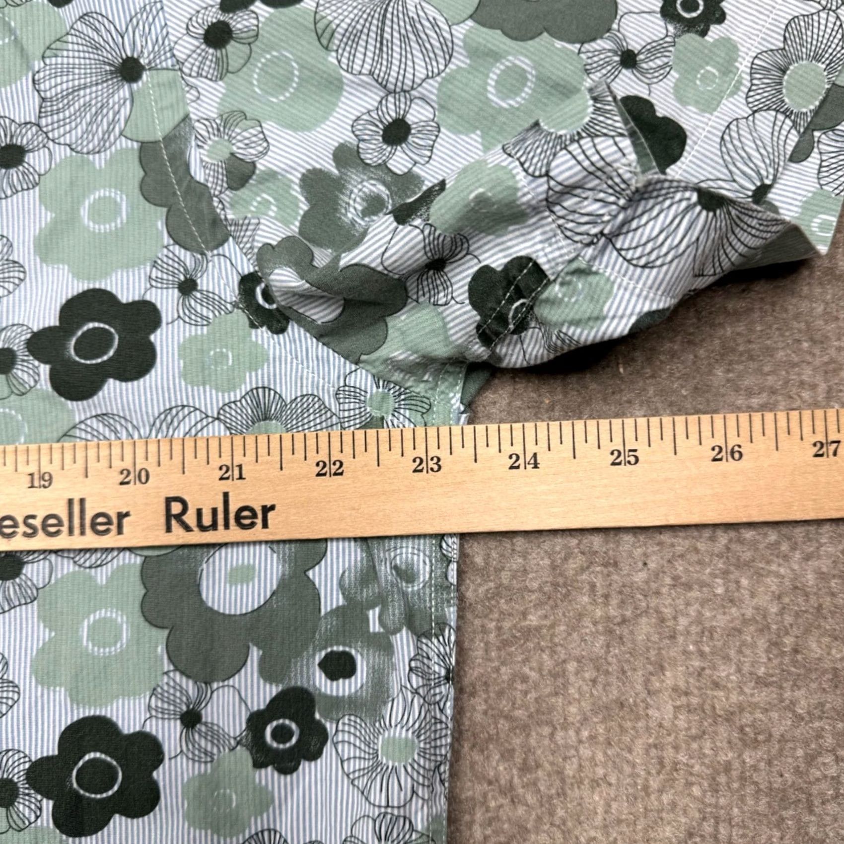 Tallia Tallia Green Floral Short Sleeve Button Up Shirt L Mens Regular Size Used Excellent Condition Wearing Ready to Wear Size US L / EU 52-54 / 3 - 5 Thumbnail