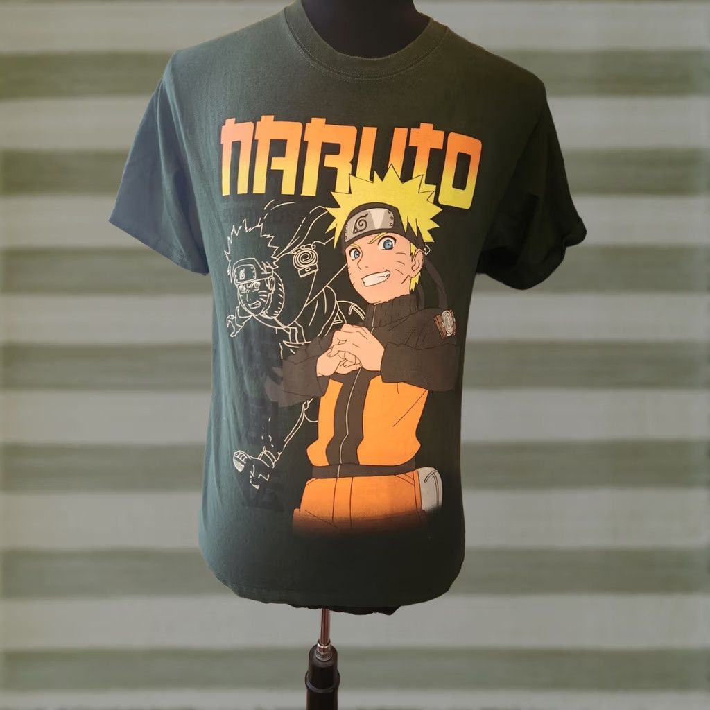 Vintage Naruto Shippuden Shirt Anime Graphic T-Shirt Green Men’s Sz M Size US M / EU 48-50 / 2 - 1 Thumbnail