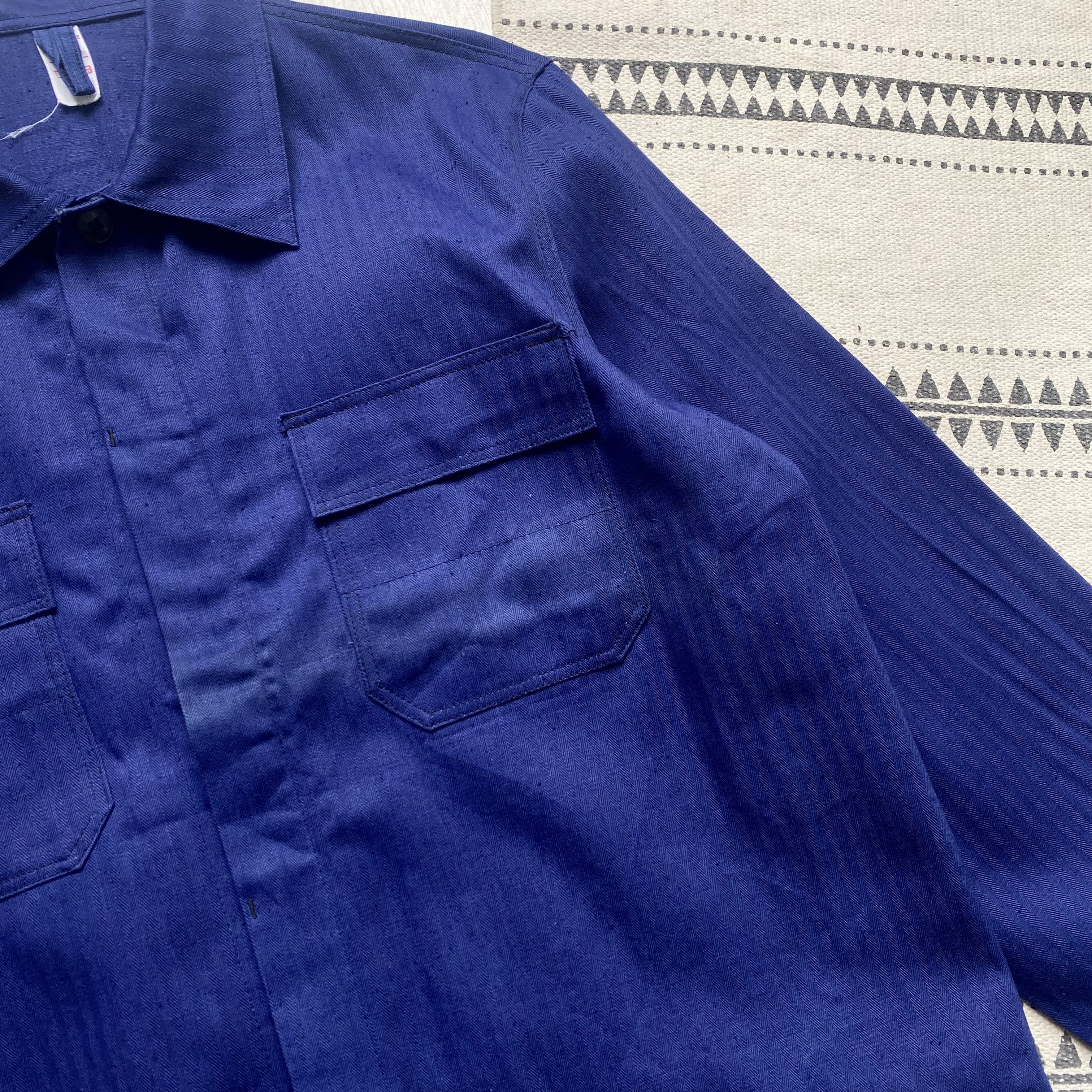 Le Laboureur Vintage 70-80s Snfor French Chore jacket Work overshirt Size US M / EU 48-50 / 2 - 8 Thumbnail