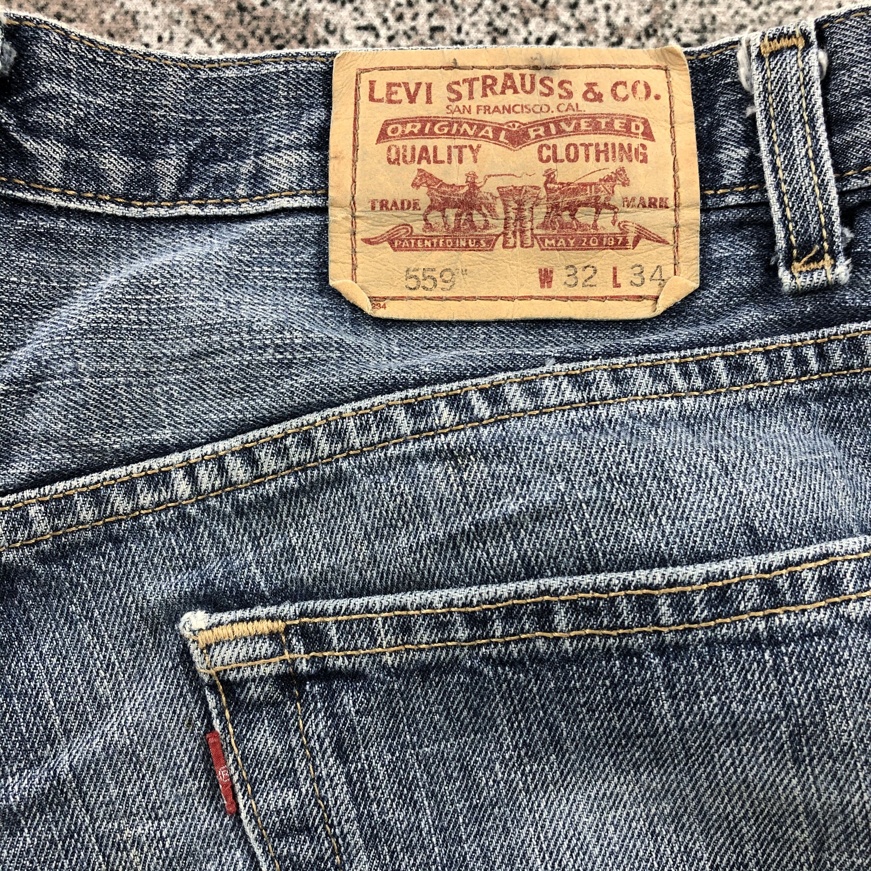 Levi's Vintage Levis 559 Jeans Faded Blue Denim KJ575 Size US 32 / EU 48 - 5 Thumbnail