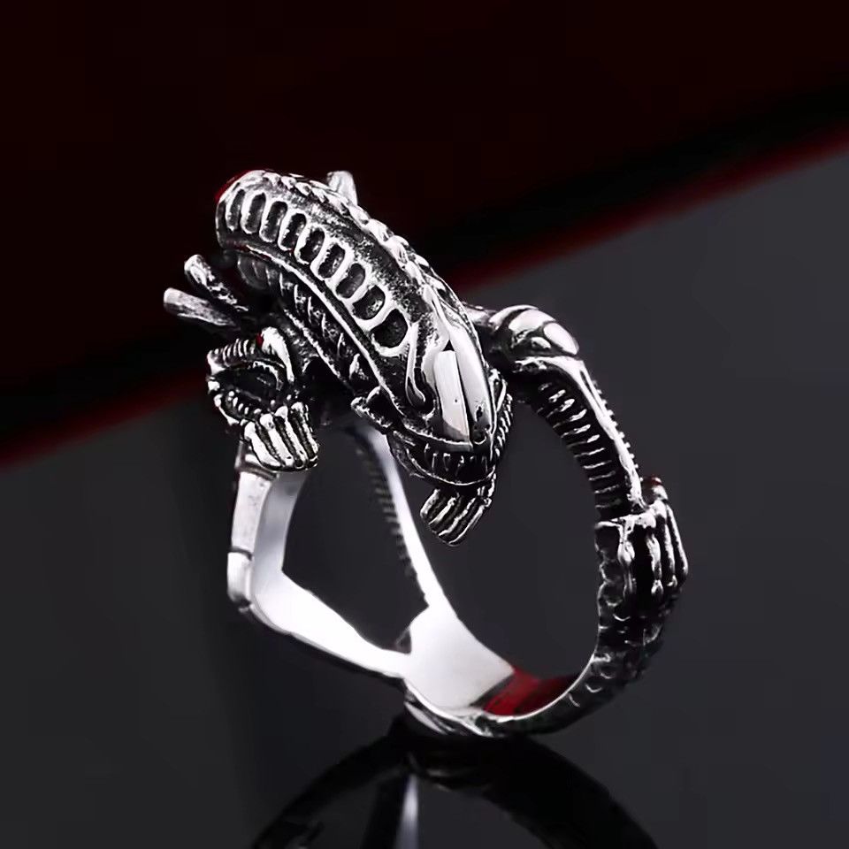 Vintage Alien Ring ( size 7-13 ) Size ONE SIZE - 2 Thumbnail