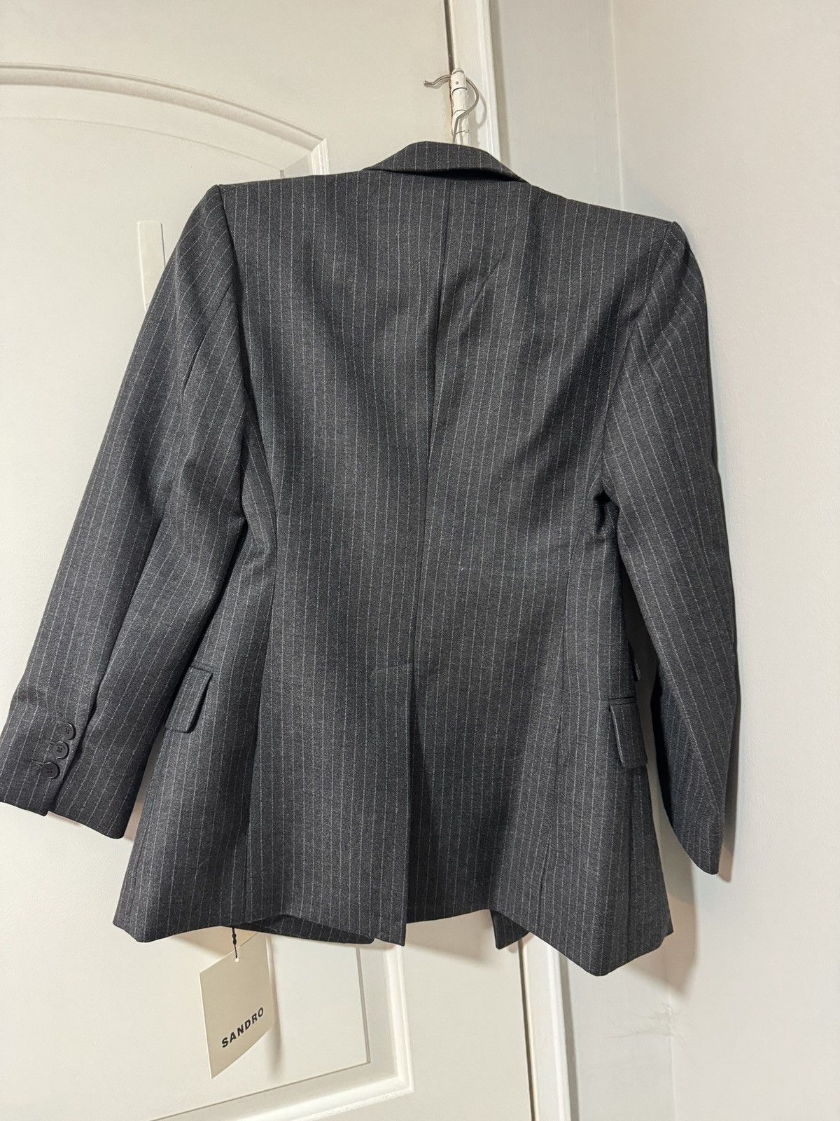 Sandro STRIPPED SUIT JACKET Size XS / US 0-2 / IT 36-38 - 4 Thumbnail