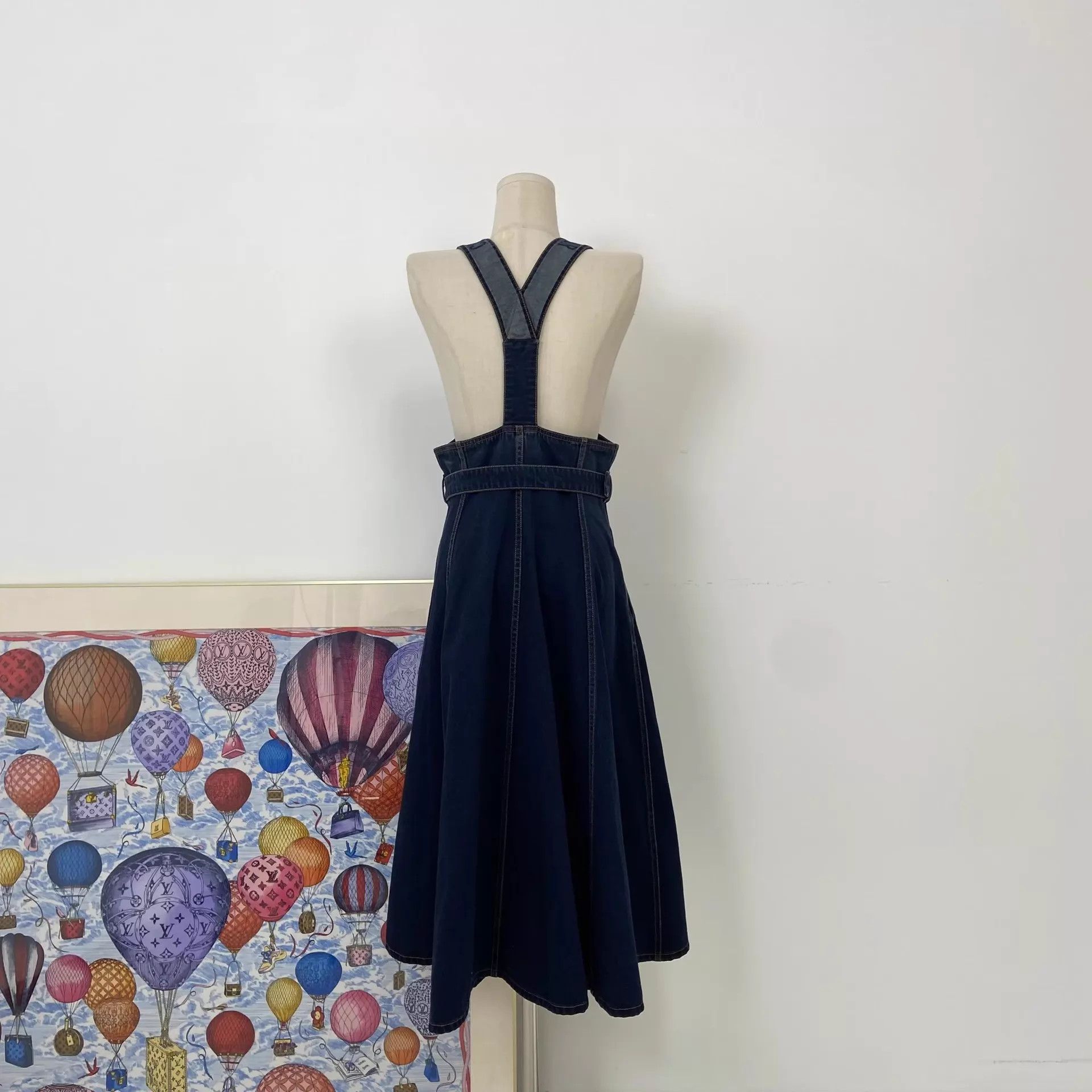 Dior Christian Dior Suspender Denim High-Waist Skirt F40 Size 28" / US 6 / IT 42 - 3 Thumbnail
