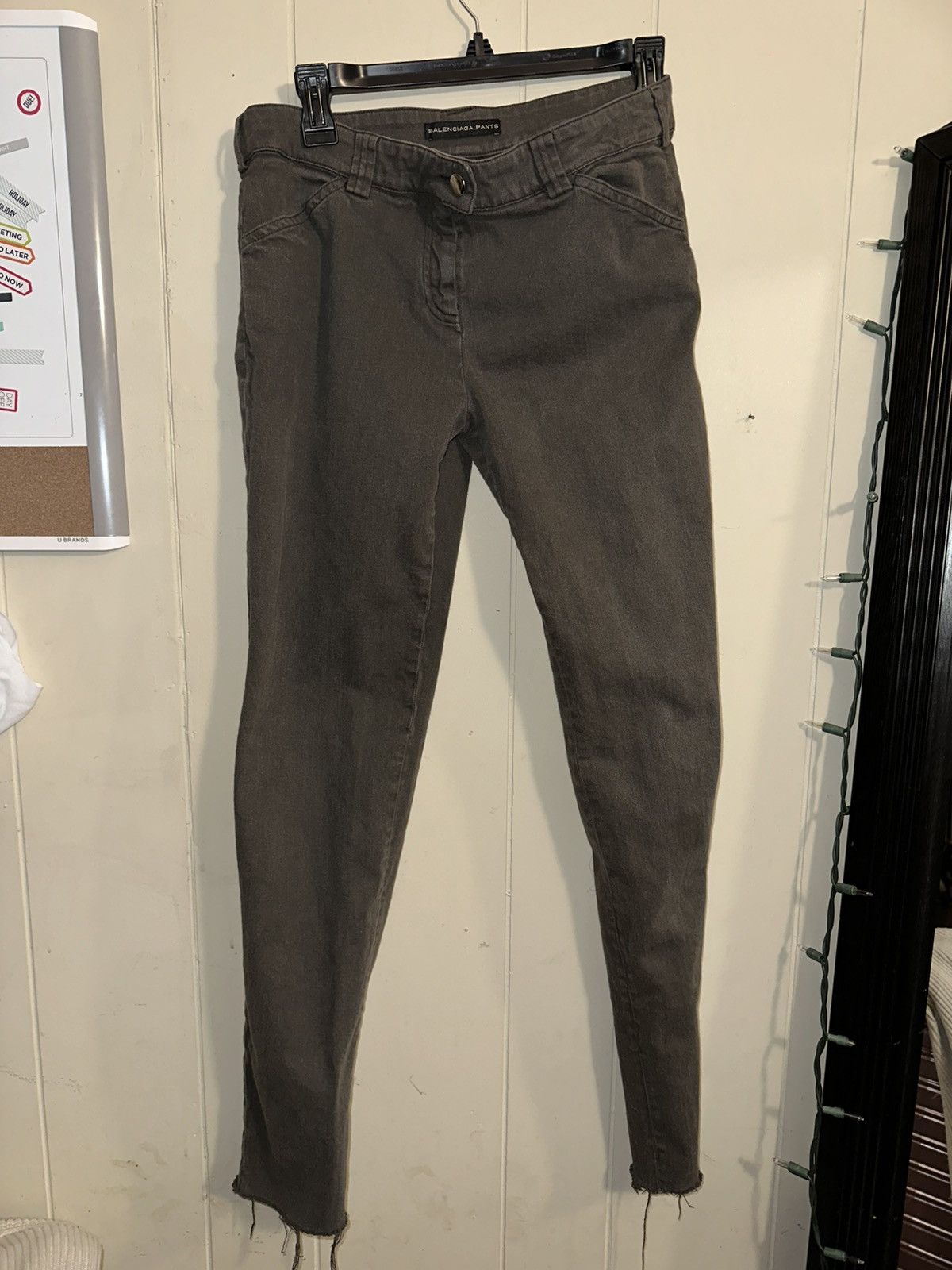 Balenciaga BALENCIAGA Pants Size EUR 42 Brown Cotton Skinny Stretch Size US 26 / EU 42 - 1 Thumbnail