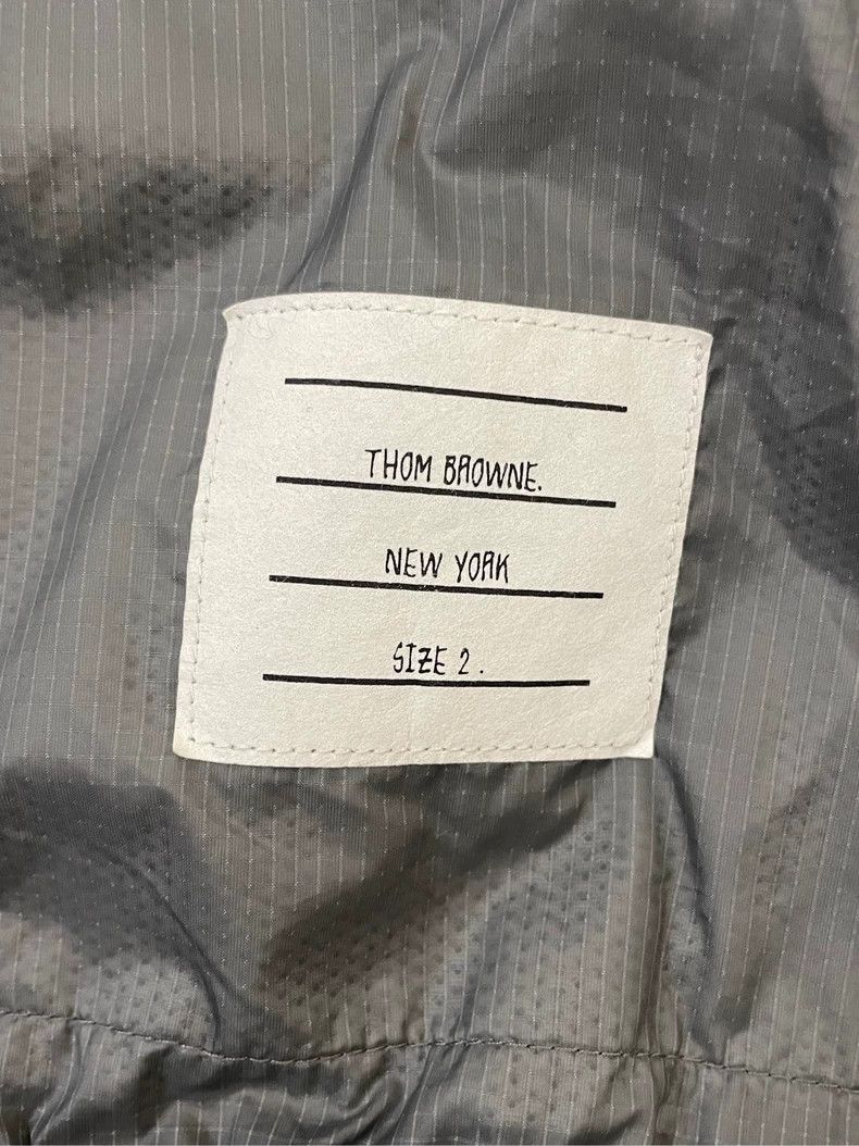Thom Browne Thom browne Gray four-striped half-zip hooded hoodie nylon Size US M / EU 48-50 / 2 - 5 Thumbnail