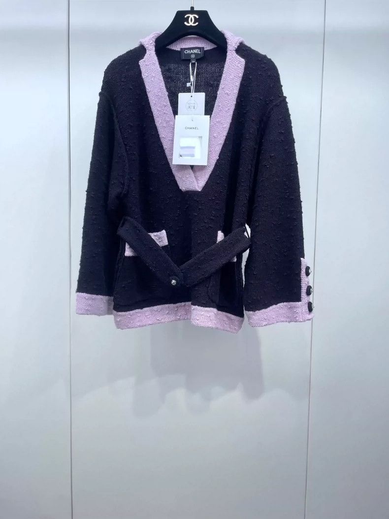 Chanel Chanel 24K show color-blocked knitwear jacket 2504-Nextarro Size XXS / US 00 / IT 34 - 1 Thumbnail