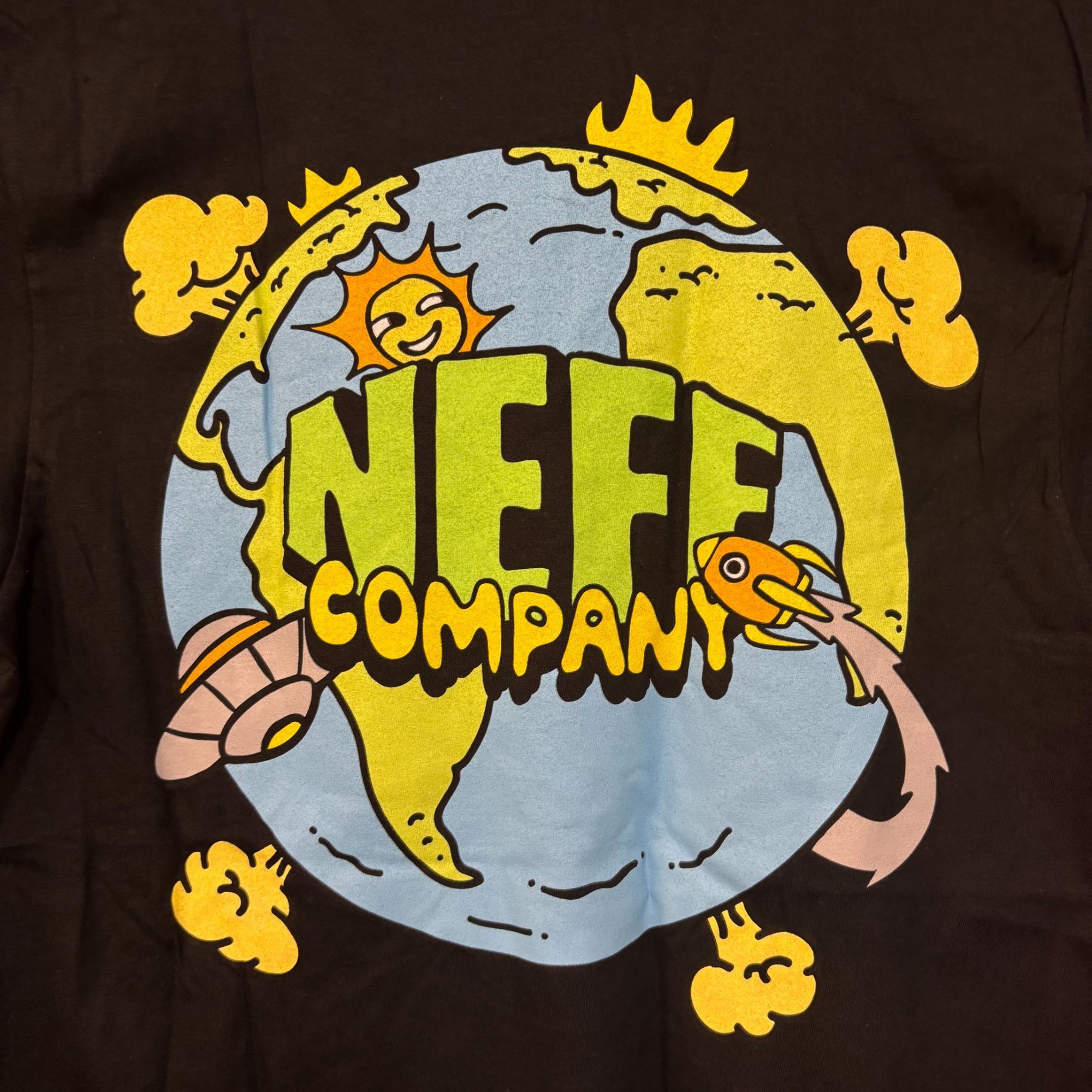 NEFF Neff Company Earth UFO Invasion Graphic Design T-Shirt Small Size US S / EU 44-46 / 1 - 2 Thumbnail