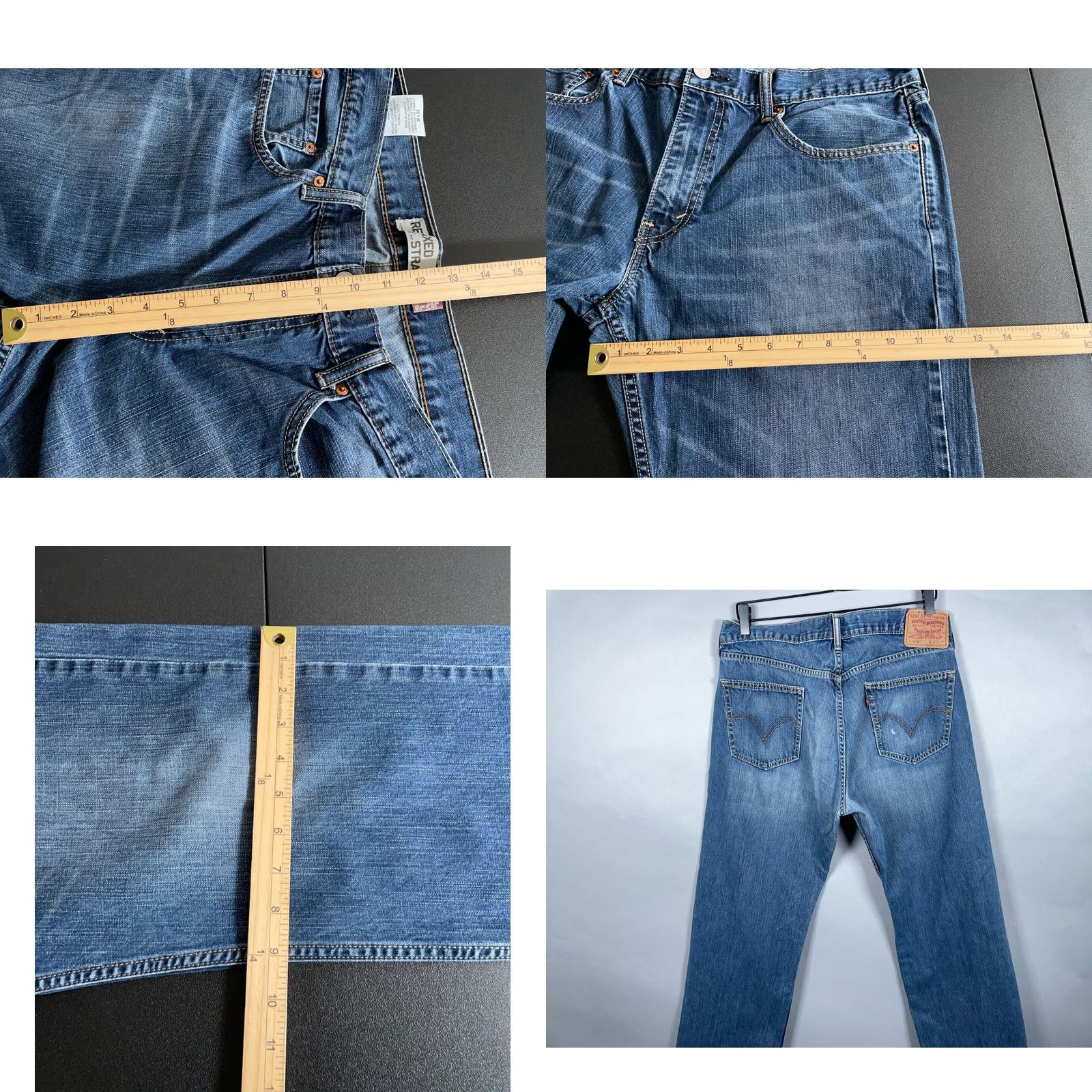 Levi's Levi's 559 Relaxed Straight Jeans Men 36 x 31 Blue Distressed Denim Size US 36 / EU 52 - 8 Thumbnail