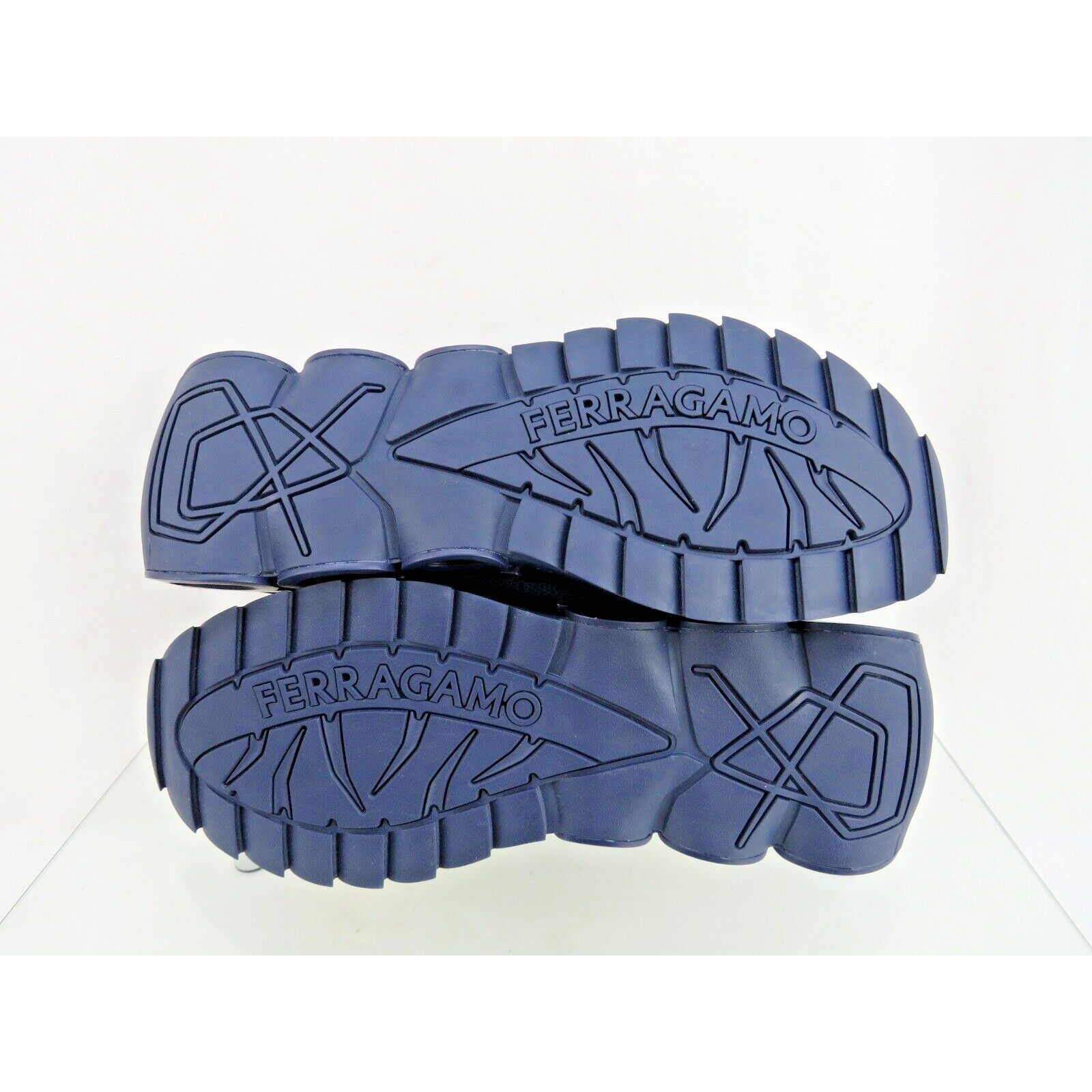 Salvatore Ferragamo FERRAGAMO DARK BLUE NIMA MESH LOGO LOW SNEAKERS 9 42 ITALY Size US 9 / EU 42 - 14 Thumbnail