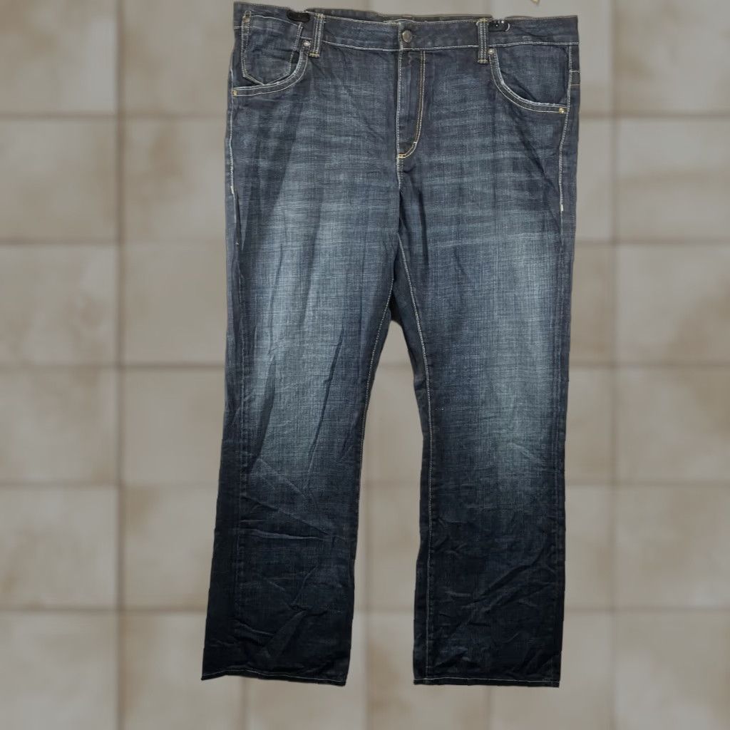 Vintage VINTAGE Angelo Litrico Y2K Jeans 42x32 Baggy Wide-Leg High Rise Blue 90s Grunge Mens Size US 42 / EU 58 - 1 Thumbnail