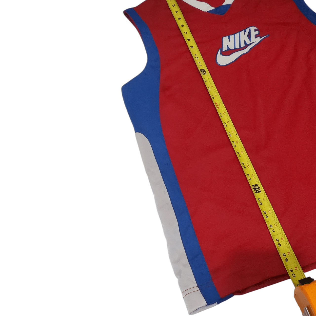 Nike Y2K Nike Embroidered Swoosh Basketball Jersey Red/Blue Size US L / EU 52-54 / 3 - 5 Thumbnail