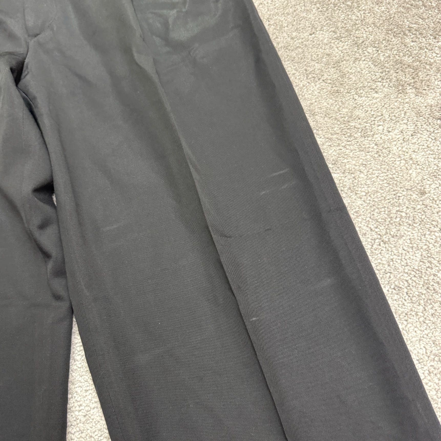 Zanella VINTAGE Zanella 90s Wool Dress Pants Mens 38x31 Black Straight Leg Classic Designer Size US 38 / EU 54 - 7 Thumbnail
