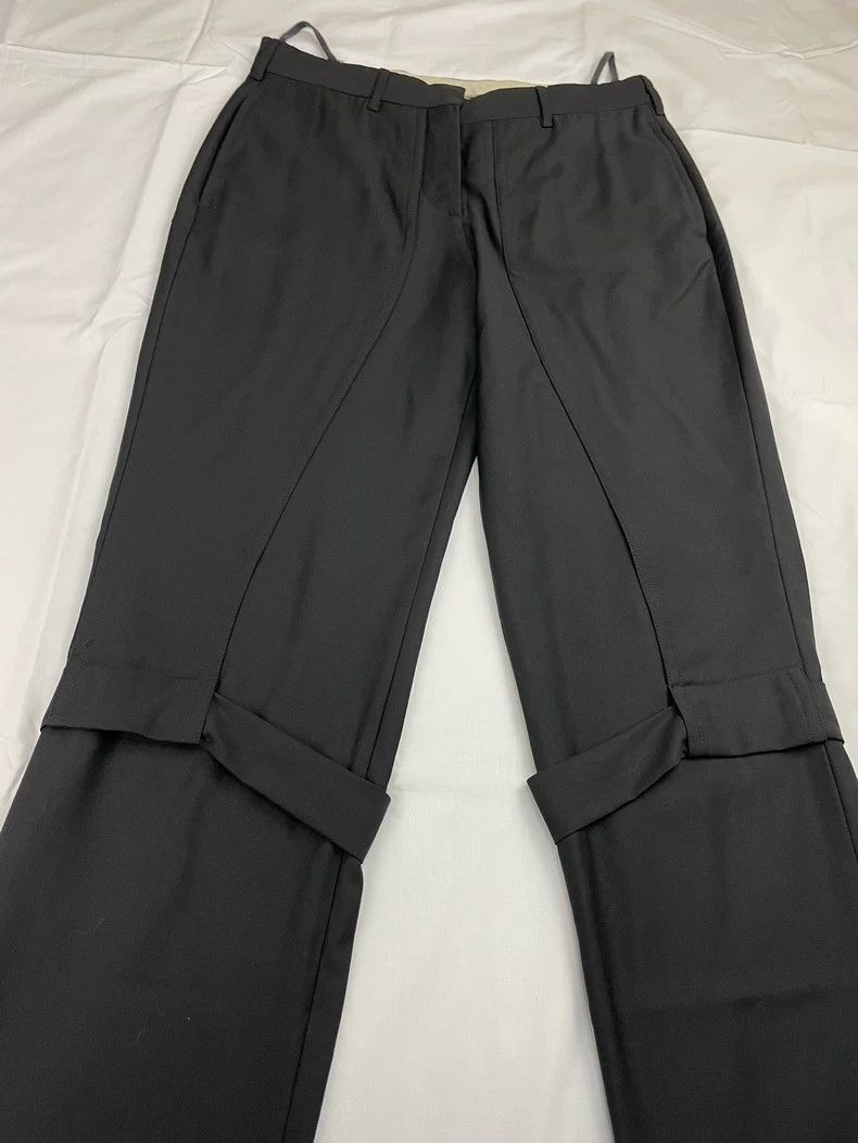 Helmut Lang HELMUT LANG Black suit trousers with a belt Size 27" / US 4 / IT 40 - 3 Thumbnail