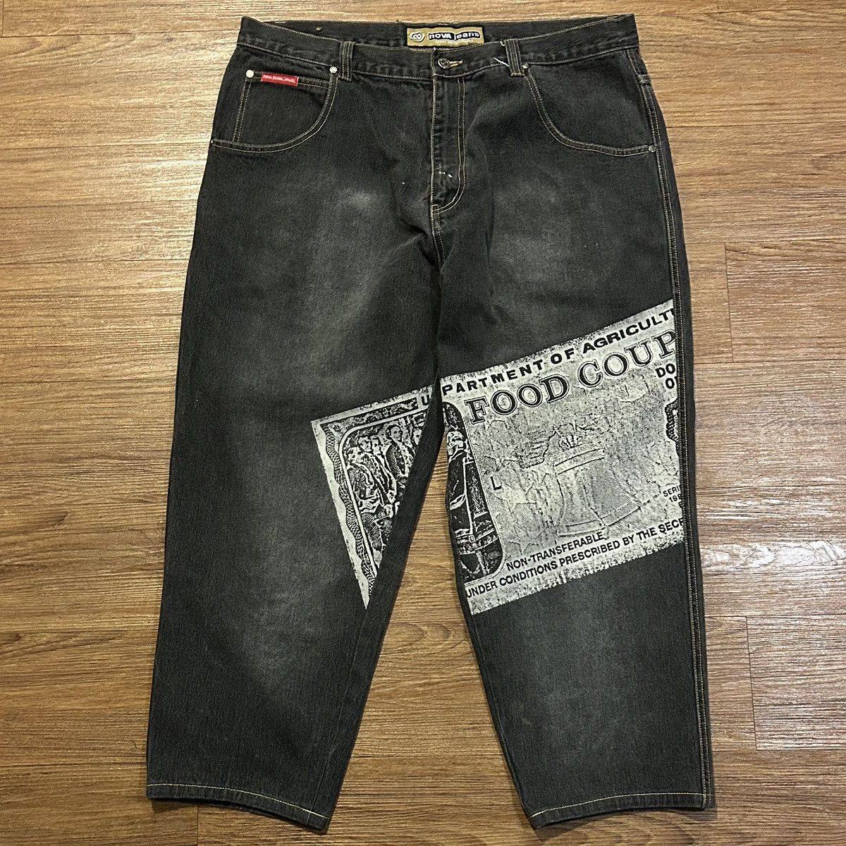 Vintage Vintage y2k nova food coupon graphic jeans Size US 40 / EU 56 - 1 Thumbnail