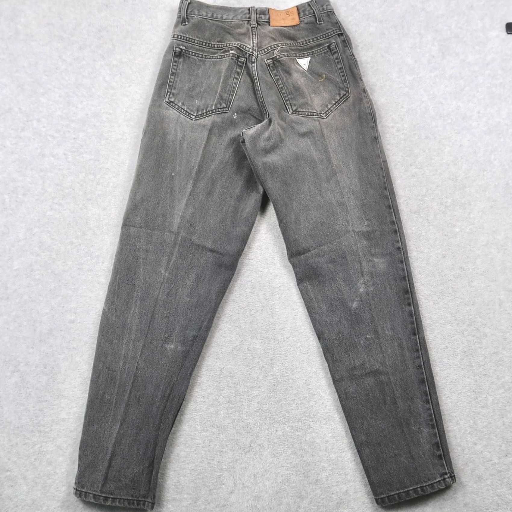 Guess VINTAGE Guess Jeans Gray Tapered High Waisted 28x32 USA 90s Georges Marciano Size 28" / US 6 / IT 42 - 2 Thumbnail