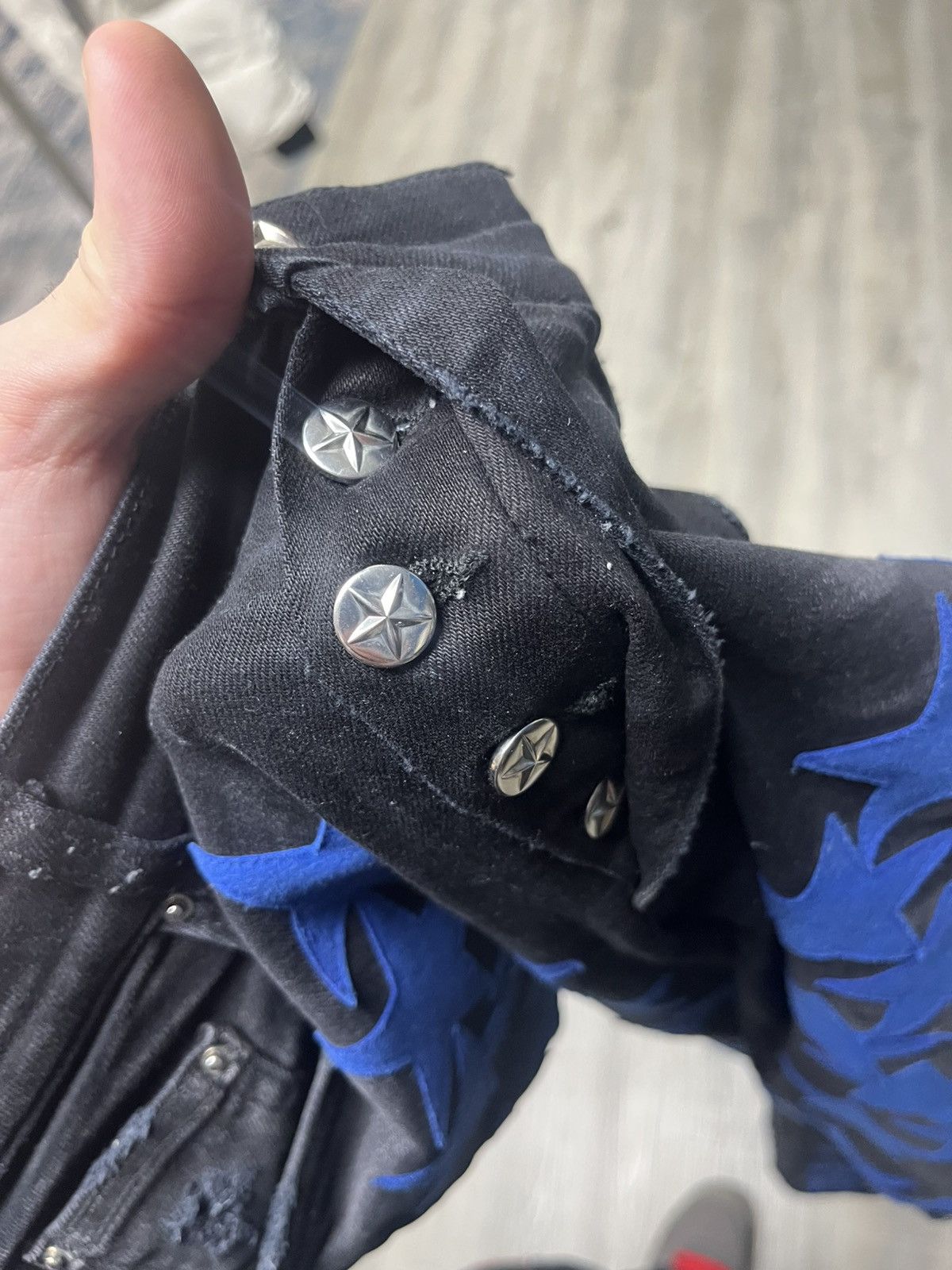 Amiri Amiri Alchemist Suede Stars Blue Aged Black Denim Size US 32 / EU 48 - 9 Thumbnail