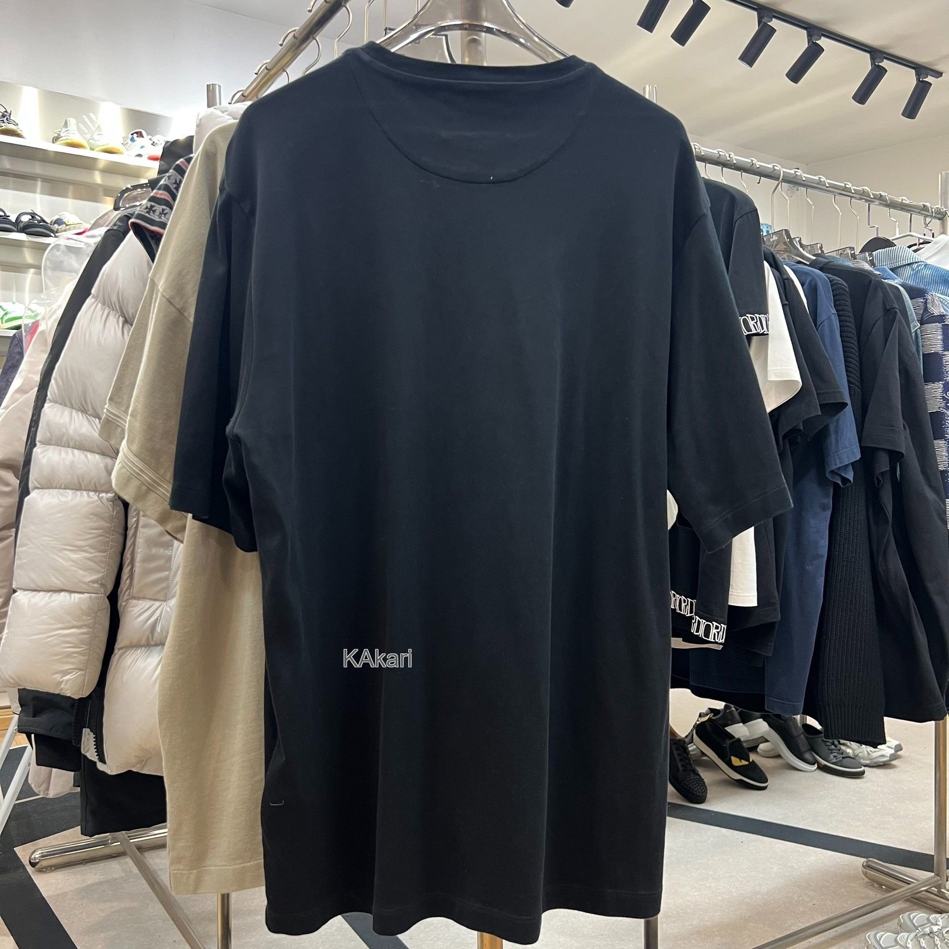 Prada Prada Men's Crewneck Enamel Triangle Logo T-Shirt Size US XXL / EU 58 / 5 - 2 Thumbnail
