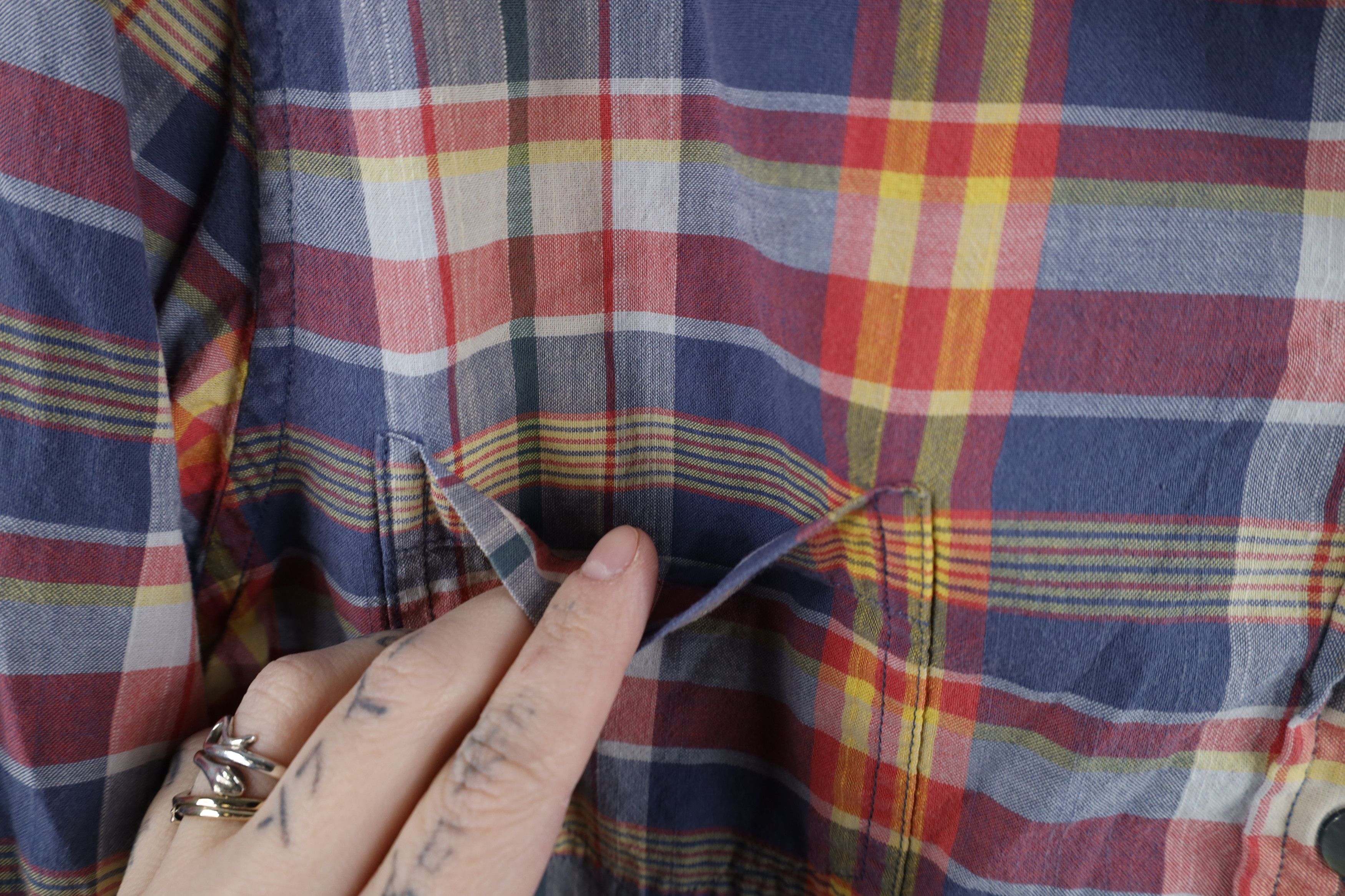 Pendleton × Vintage Vintage Pendleton Lightweight Rainbow Madras Button Shirt Size XL / US 12-14 / IT 48-50 - 6 Thumbnail