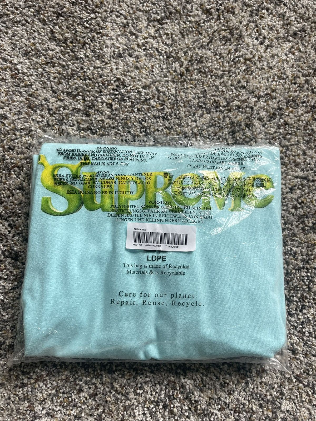 Supreme Supreme Shrek T-shirt turquoise Size US L / EU 52-54 / 3 - 5 Thumbnail