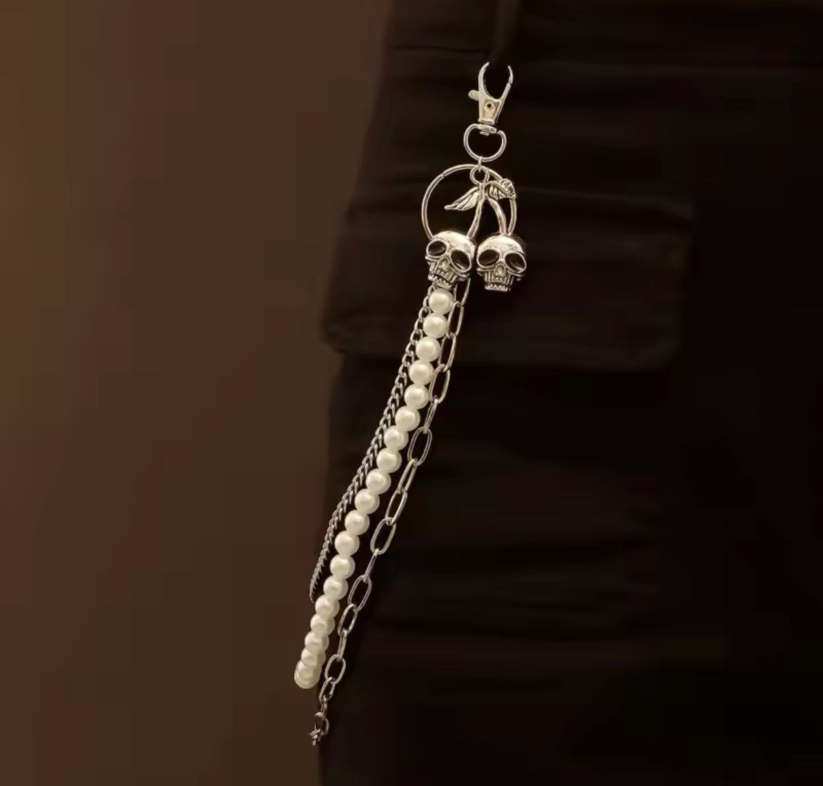 Jewelry Punk Waist Pants Chain Wallet Chain Skull Keychain Size ONE SIZE - 2 Thumbnail