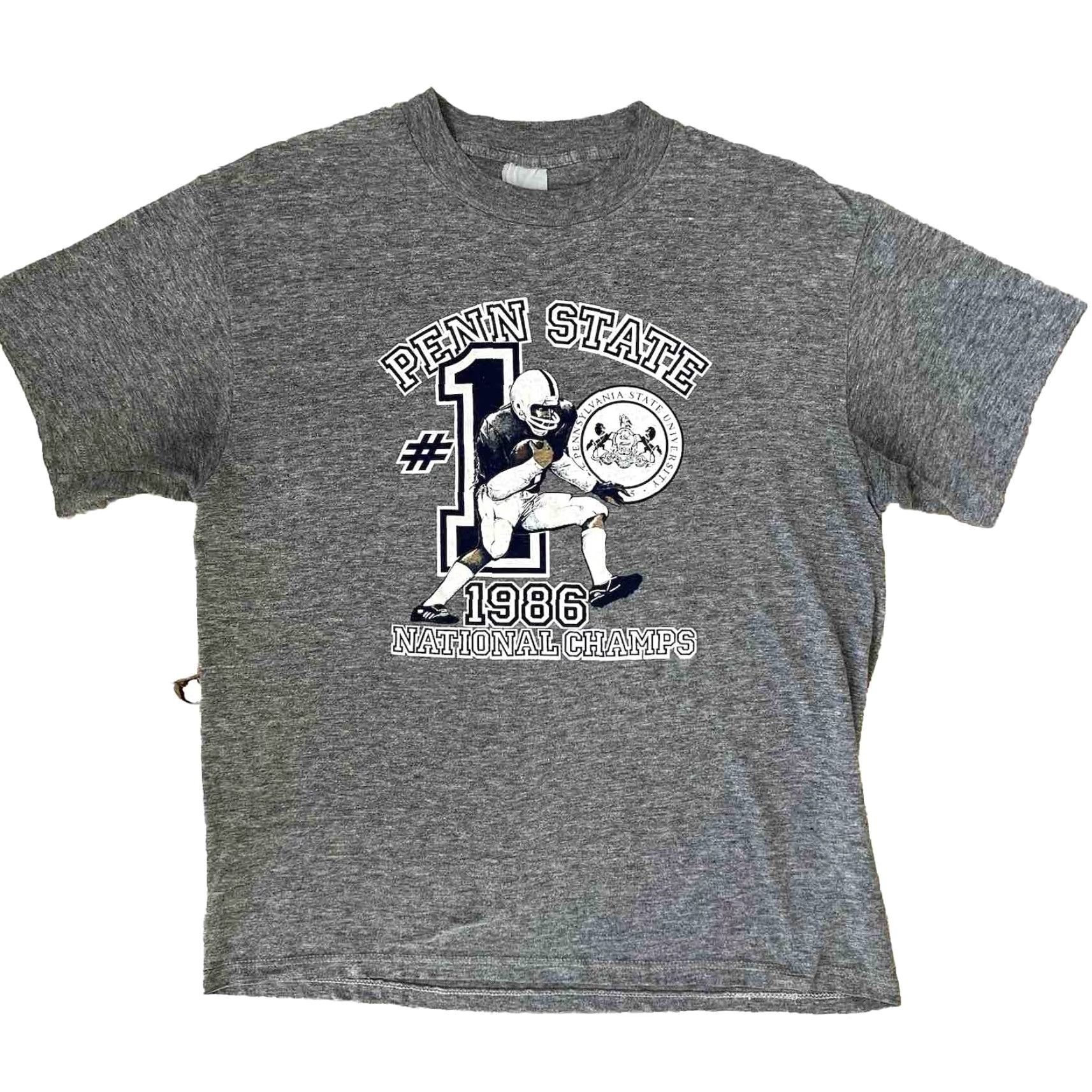 Vintage Vintage Penn State Shirt M Gray 80s NCAA Football National Champions Made in USA Size US M / EU 48-50 / 2 - 2 Thumbnail