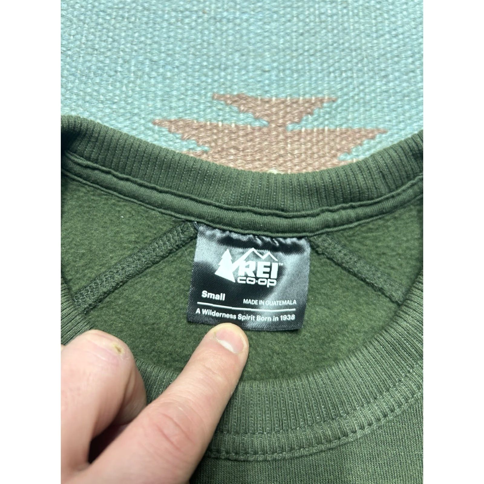 Vintage REI Co-Op Sweatshirt Embroidered Logo Outdoor Hiking Forest Green Small Mens Pullover Crewneck Outdoor Size US S / EU 44-46 / 1 - 4 Thumbnail