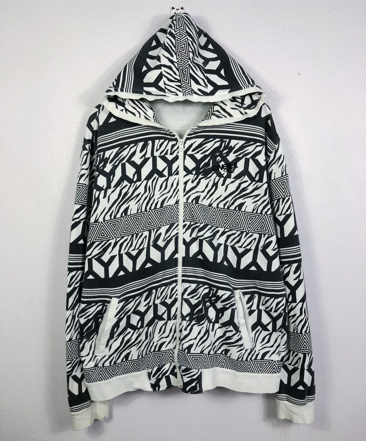 O'Neill × Vintage Rare Vintage Oneill Surf All Over Print Hoodie Size US L / EU 52-54 / 3 - 1 Thumbnail
