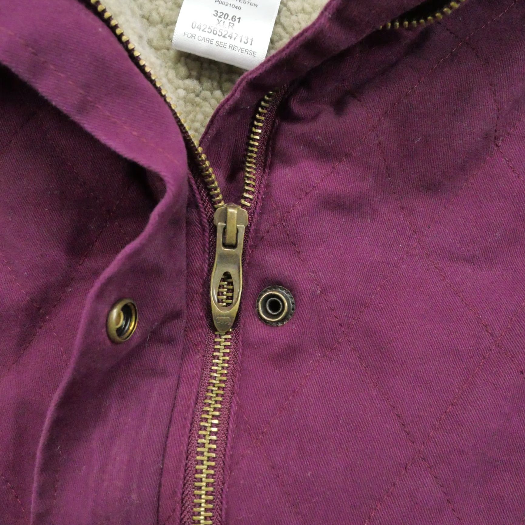 Vintage Polar King Jacket Womens XL Purple Sherpa Lined Workwear Winter Coat Key Size XL / US 12-14 / IT 48-50 - 6 Thumbnail