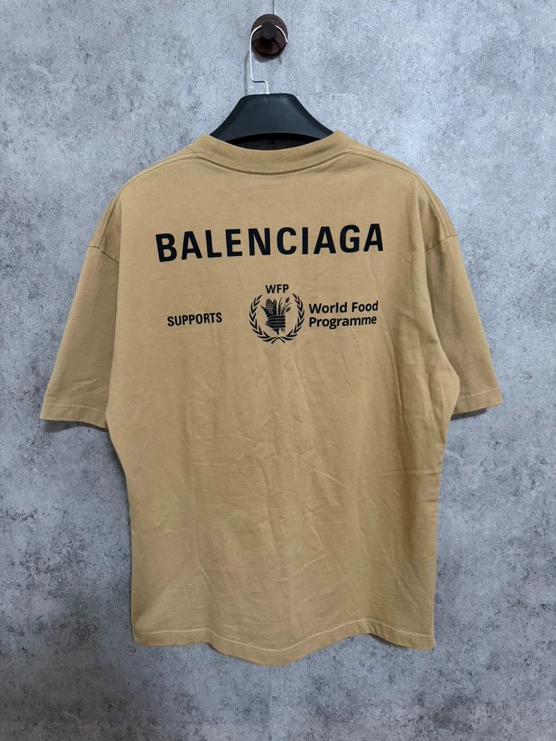 Balenciaga Balenciaga Khaki wheat ear letter short sleeve T-shirt Size US S / EU 44-46 / 1 - 5 Thumbnail