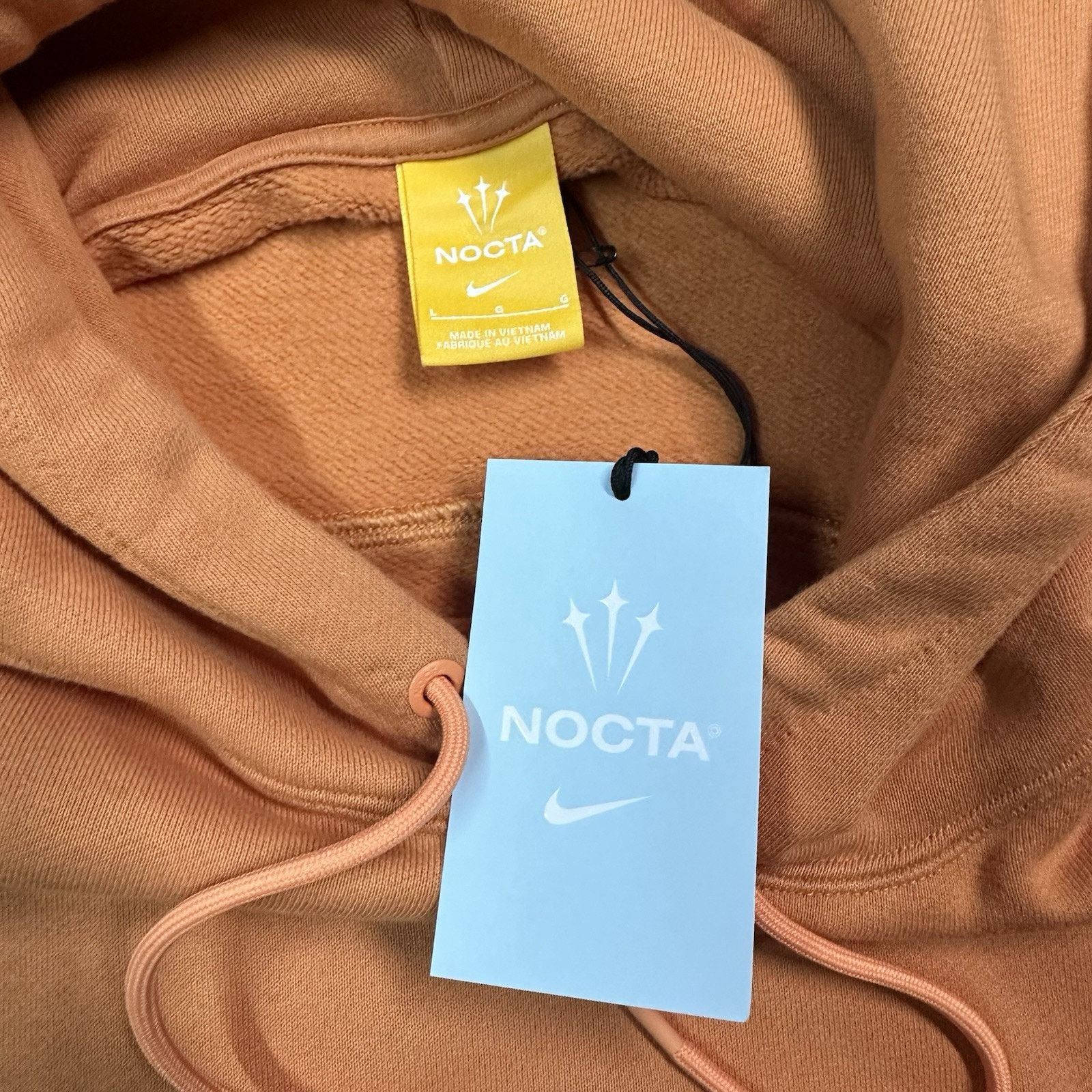 Drake × Nike NWT Nike x NOCTA Hot Curry Orange Center Swoosh Check Hoodie Size US L / EU 52-54 / 3 - 4 Thumbnail