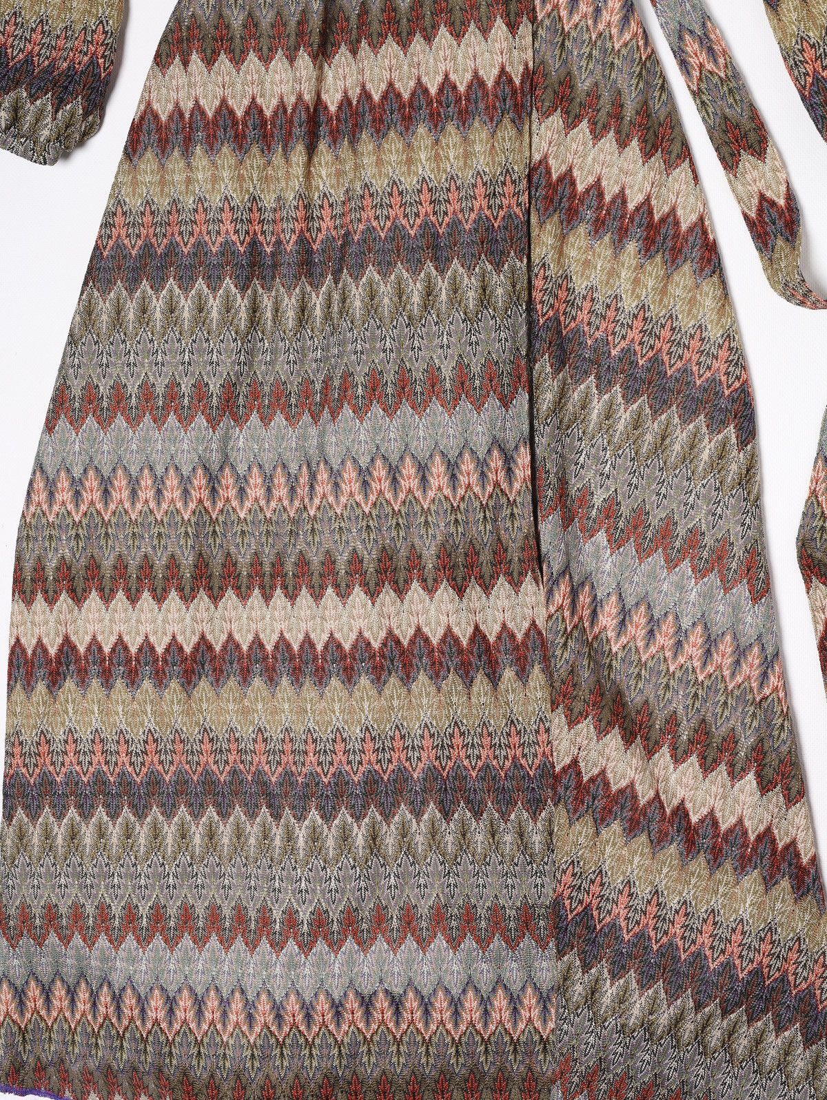 Missoni Missoni Geometric Cotton Viscose Linen Dress Long Printed Size XS / US 0-2 / IT 36-38 - 6 Thumbnail