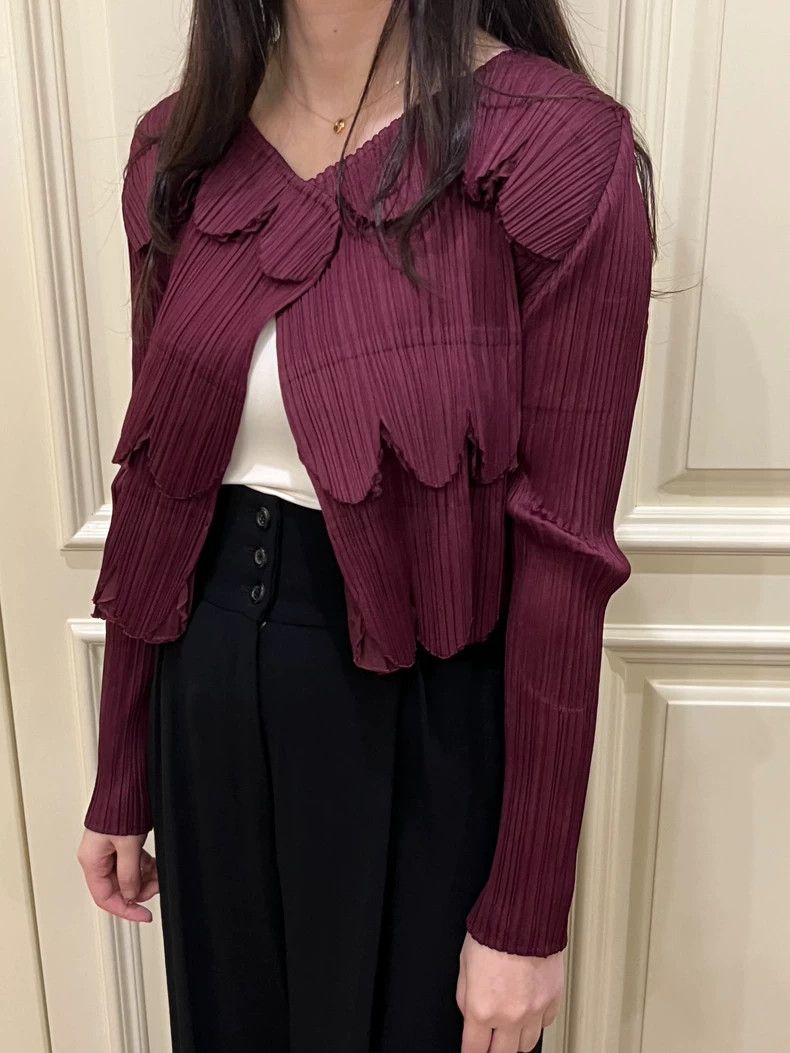 Issey Miyake issey miyake size:3 Petal-pleated cardigan Size XXS / US 00 / IT 34 - 3 Thumbnail