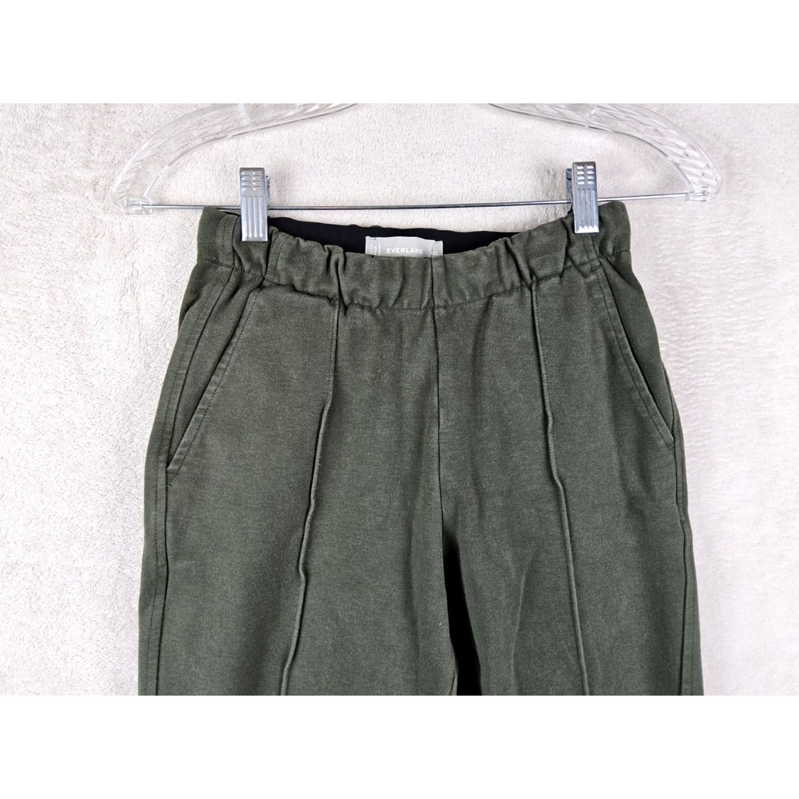 Everlane Everlane Pants Womens 2XS Green Women Knit Stretch Permanent Pleat Pull Black Size XXS Size 24" / US 00 / IT 34 - 3 Thumbnail