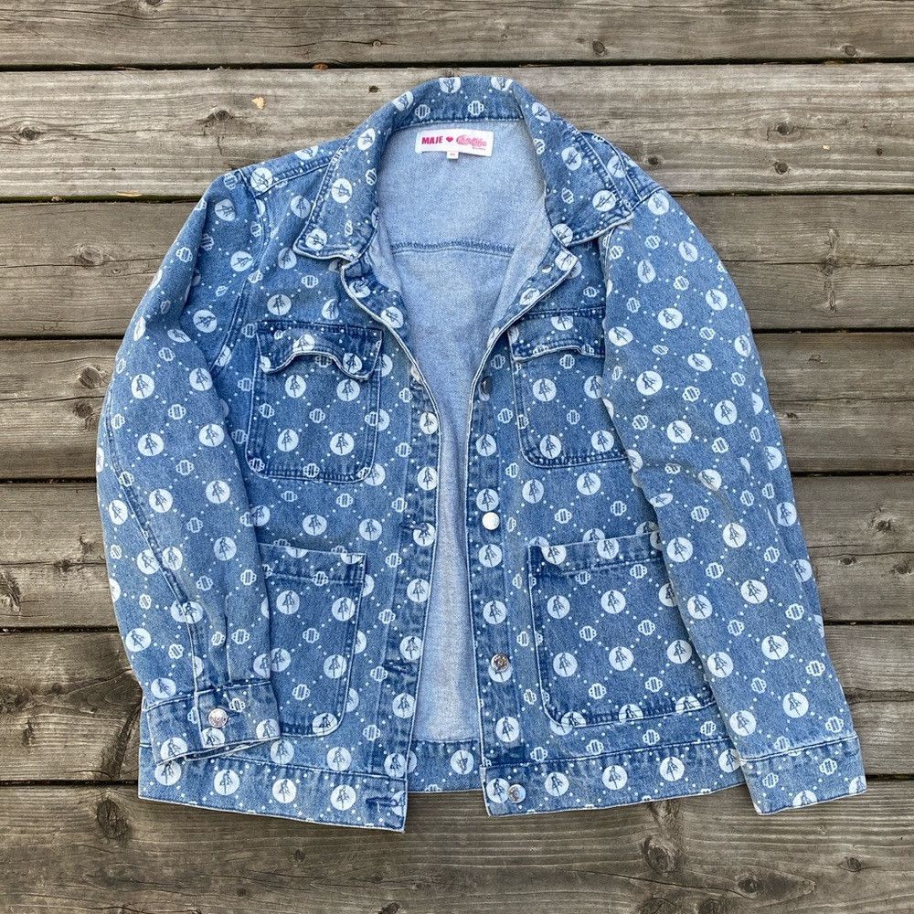 Maje Rare Maje X Sailor Moon Bmoon Monogram Denim Jacket Size 40 Size L / US 10 / IT 46 - 4 Thumbnail