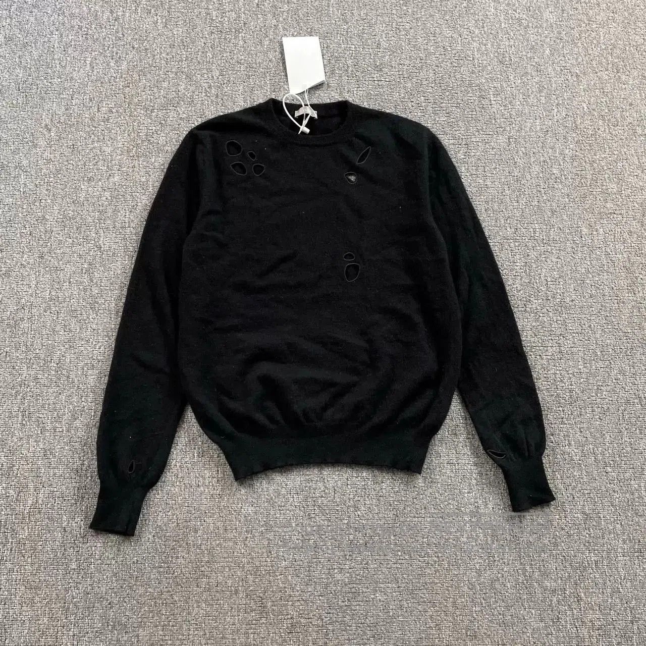 Dior Dior Black Distressed Sweater. Size XS / US 0-2 / IT 36-38 - 1 Thumbnail