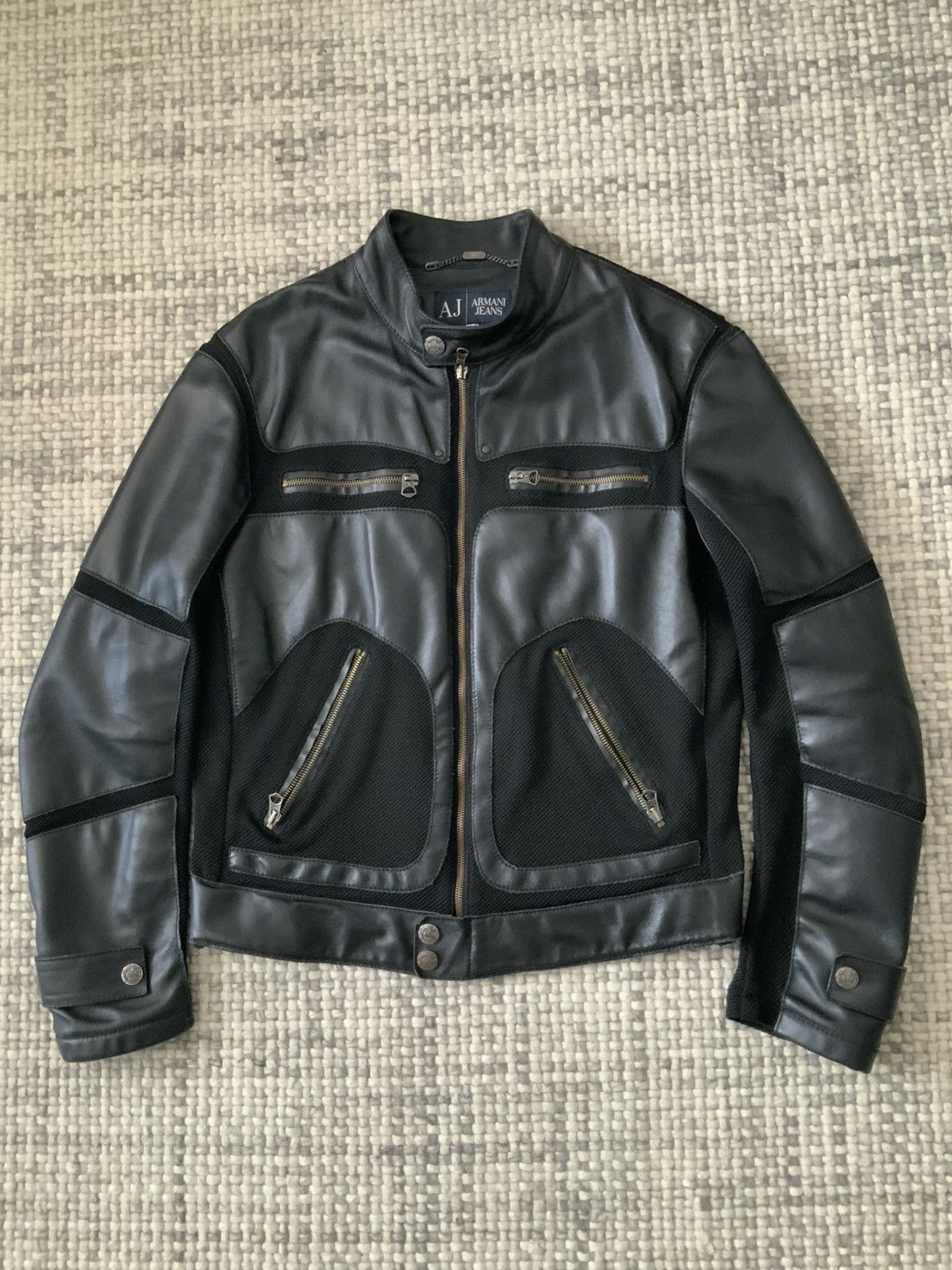 Armani Early 2000s Armani Hybrid Leather Jacket Size US S / EU 44-46 / 1 - 1 Thumbnail