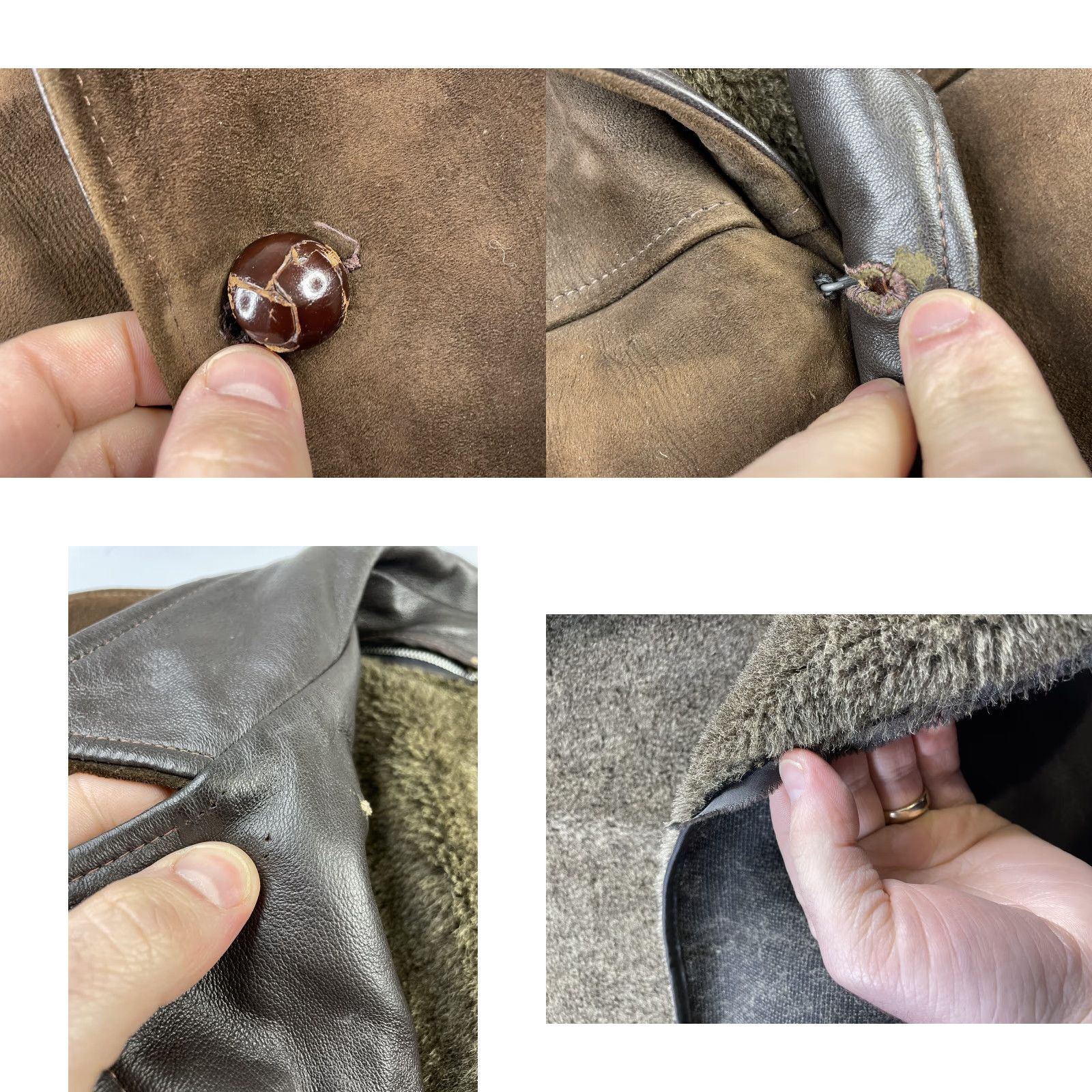 Vintage VINTAGE Passaic Leather Coat Co. Moss Green Suede Jacket with Alpaca Lining Sz 48 Brown 1970s Grunge Mens Size US M / EU 48-50 / 2 - 8 Thumbnail
