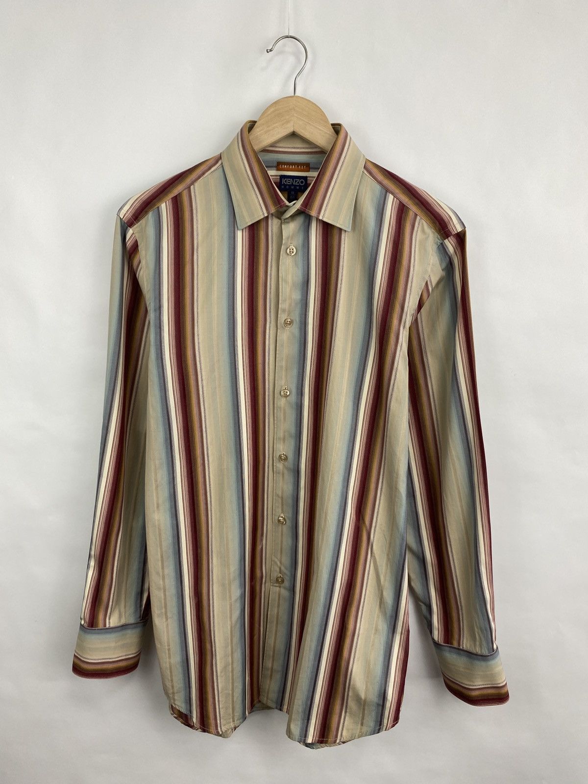 Kenzo 🐅 Vintage 90s Kenzo Homme Paris Shirt Comfort Fit Rare Y2K Size US L / EU 52-54 / 3 - 3 Thumbnail