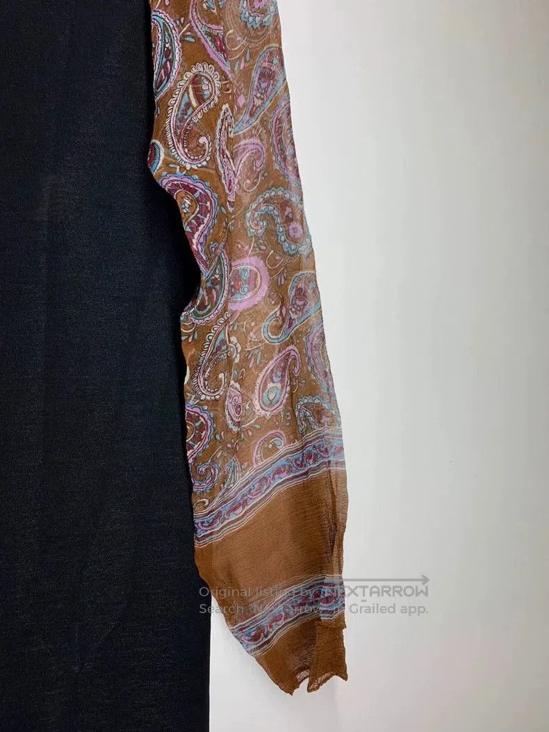 Yohji Yamamoto Yohji Yamamoto Paisley Sleeve Deformed Collar Top Size US M / EU 48-50 / 2 - 3 Thumbnail